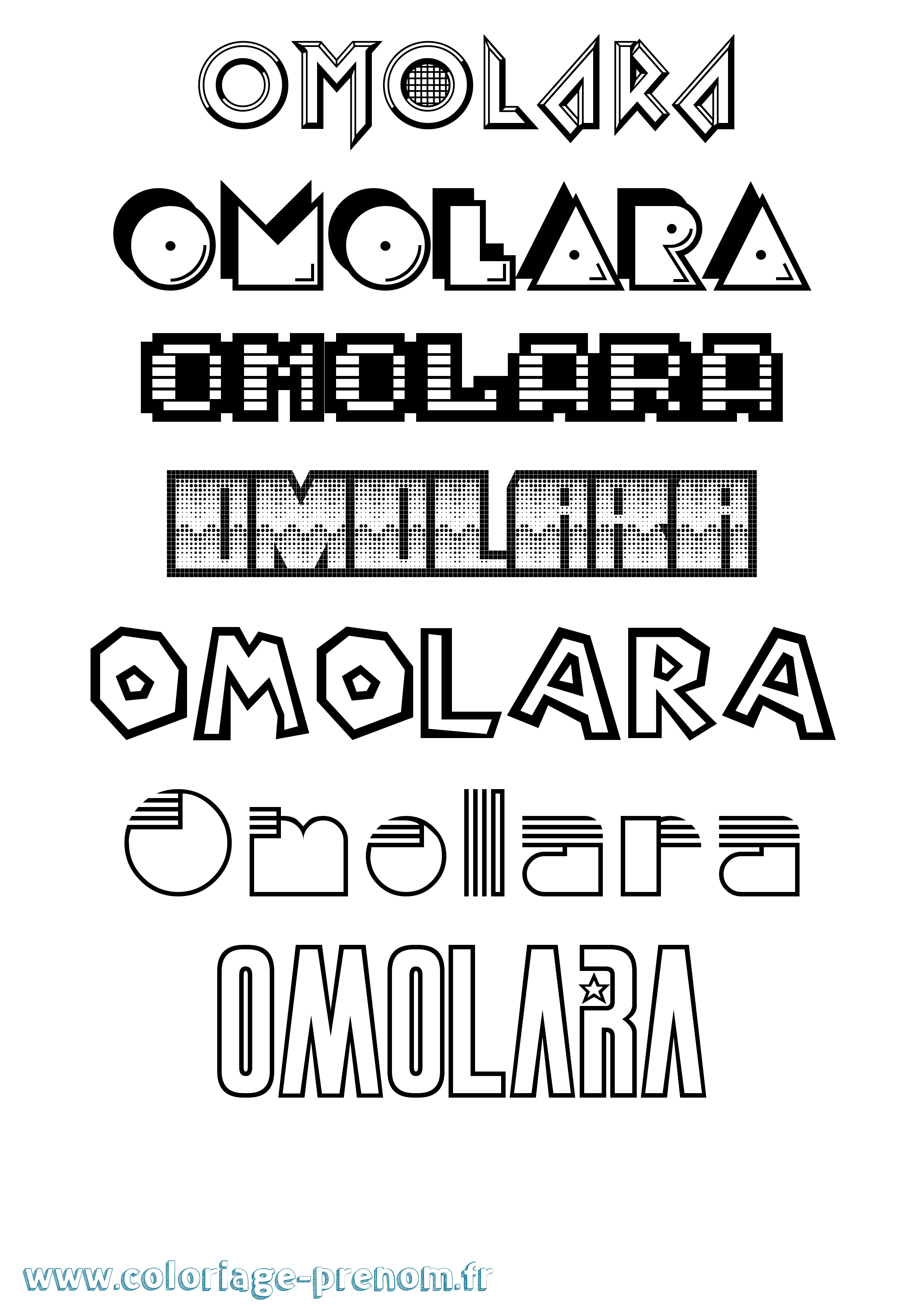 Coloriage Omolara Jeux Vidéos Coloriage prénom Omolara Jeux Vidéos