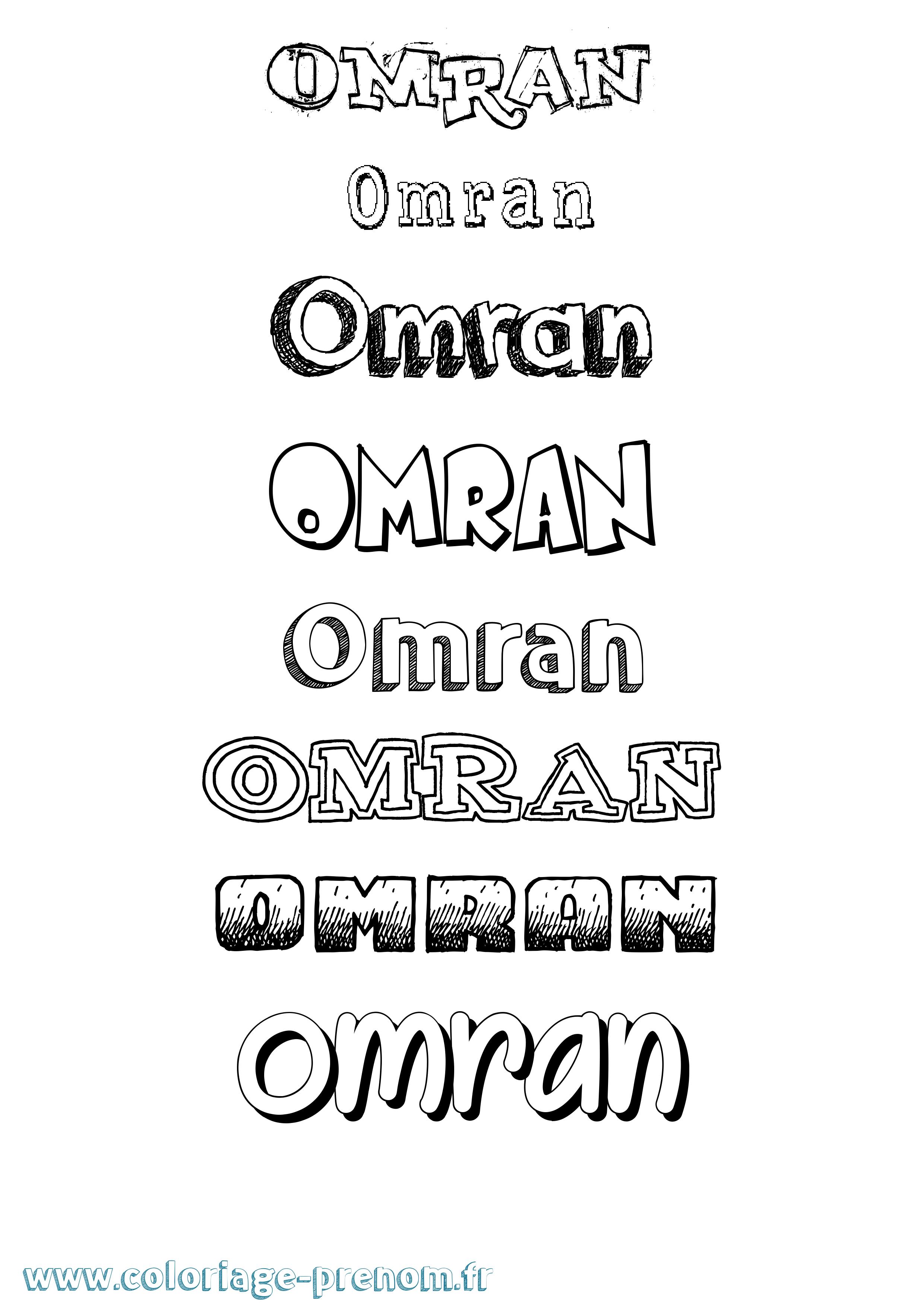 Coloriage Omran Dessiné Coloriage prénom Omran Dessiné