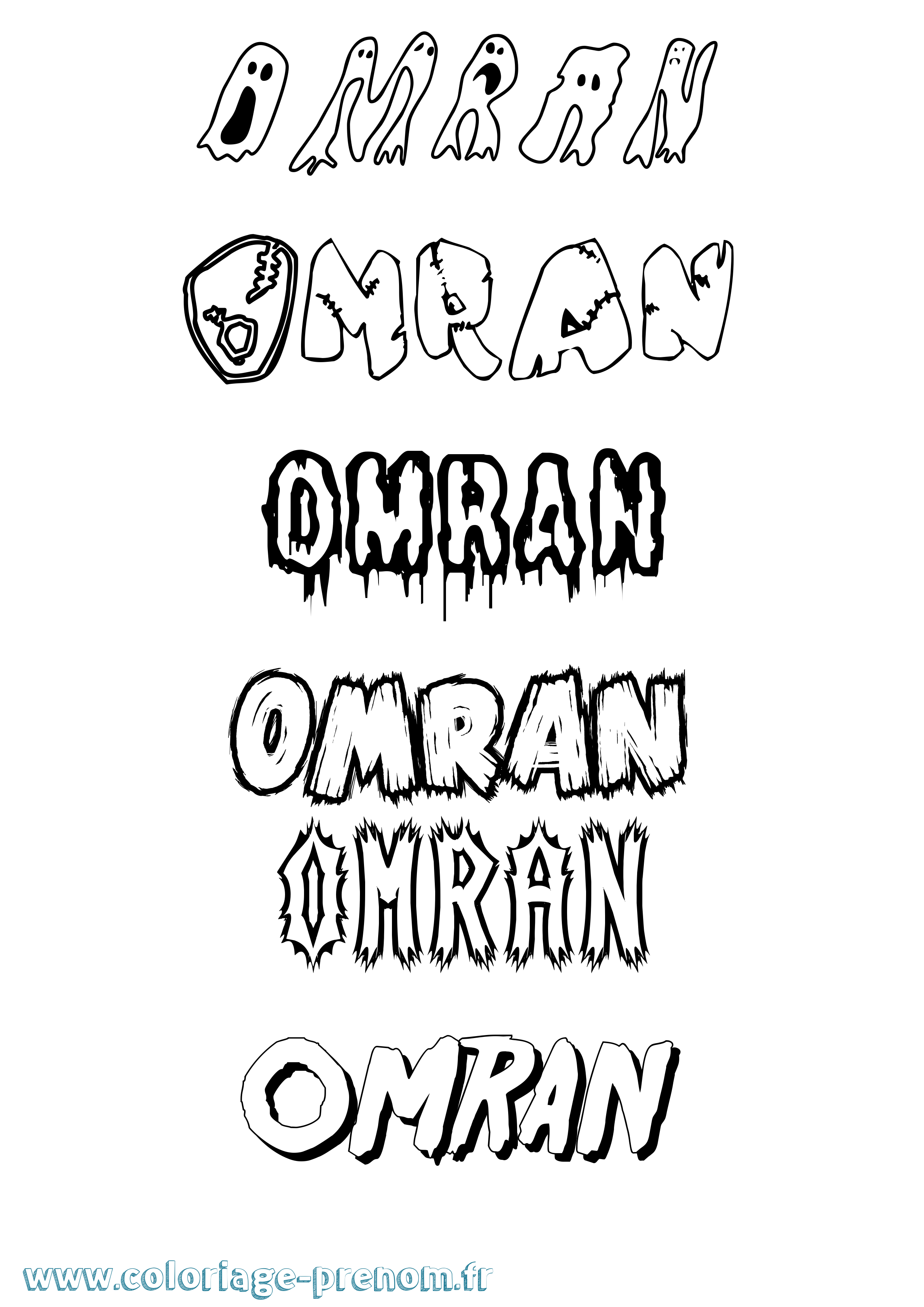 Coloriage Omran Frisson Coloriage prénom Omran Frisson