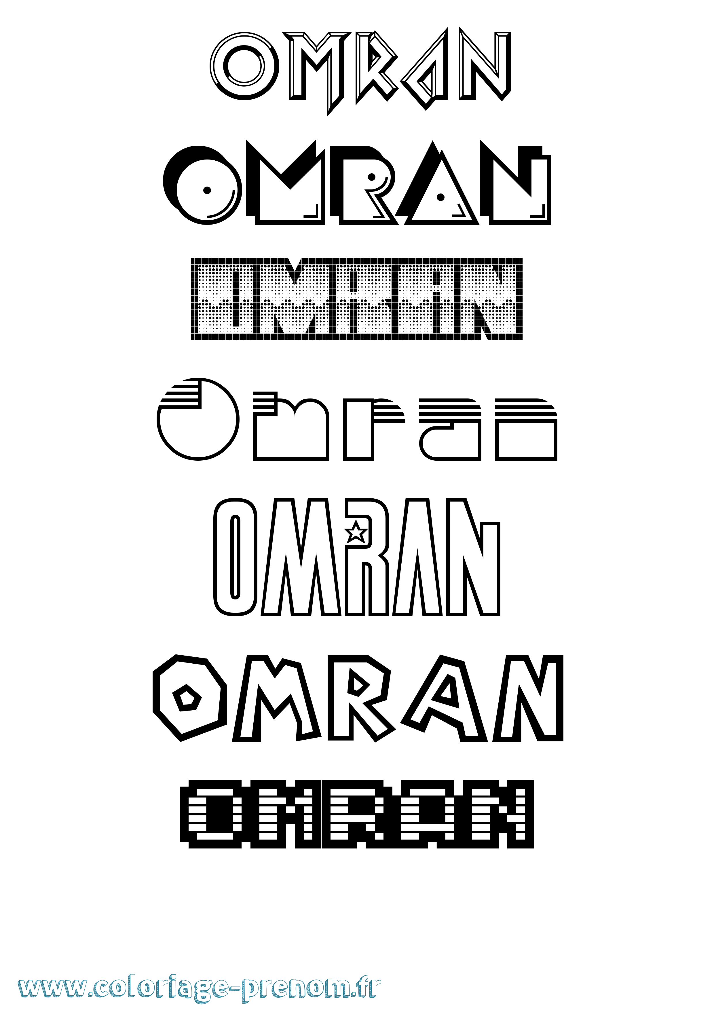 Coloriage Omran Jeux Vidéos Coloriage prénom Omran Jeux Vidéos