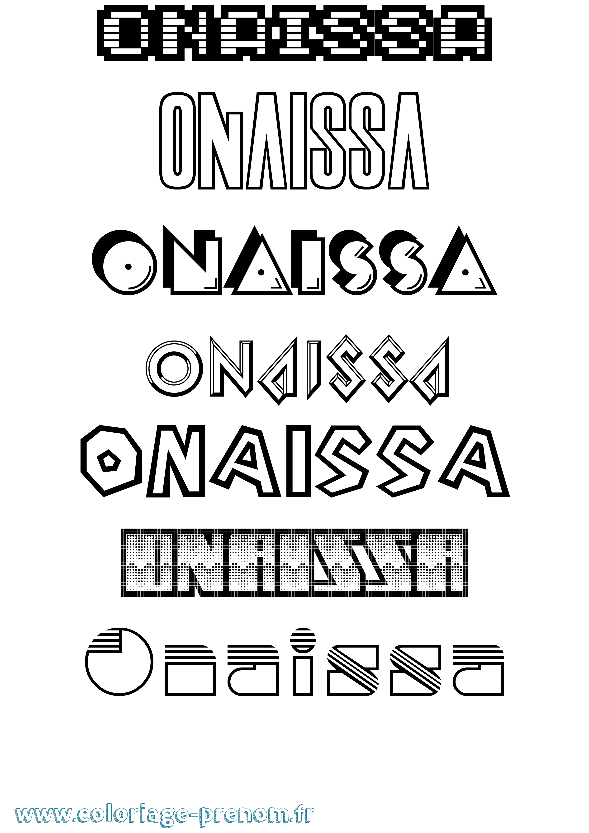 Coloriage Onaissa Jeux Vidéos Coloriage prénom Onaissa Jeux Vidéos