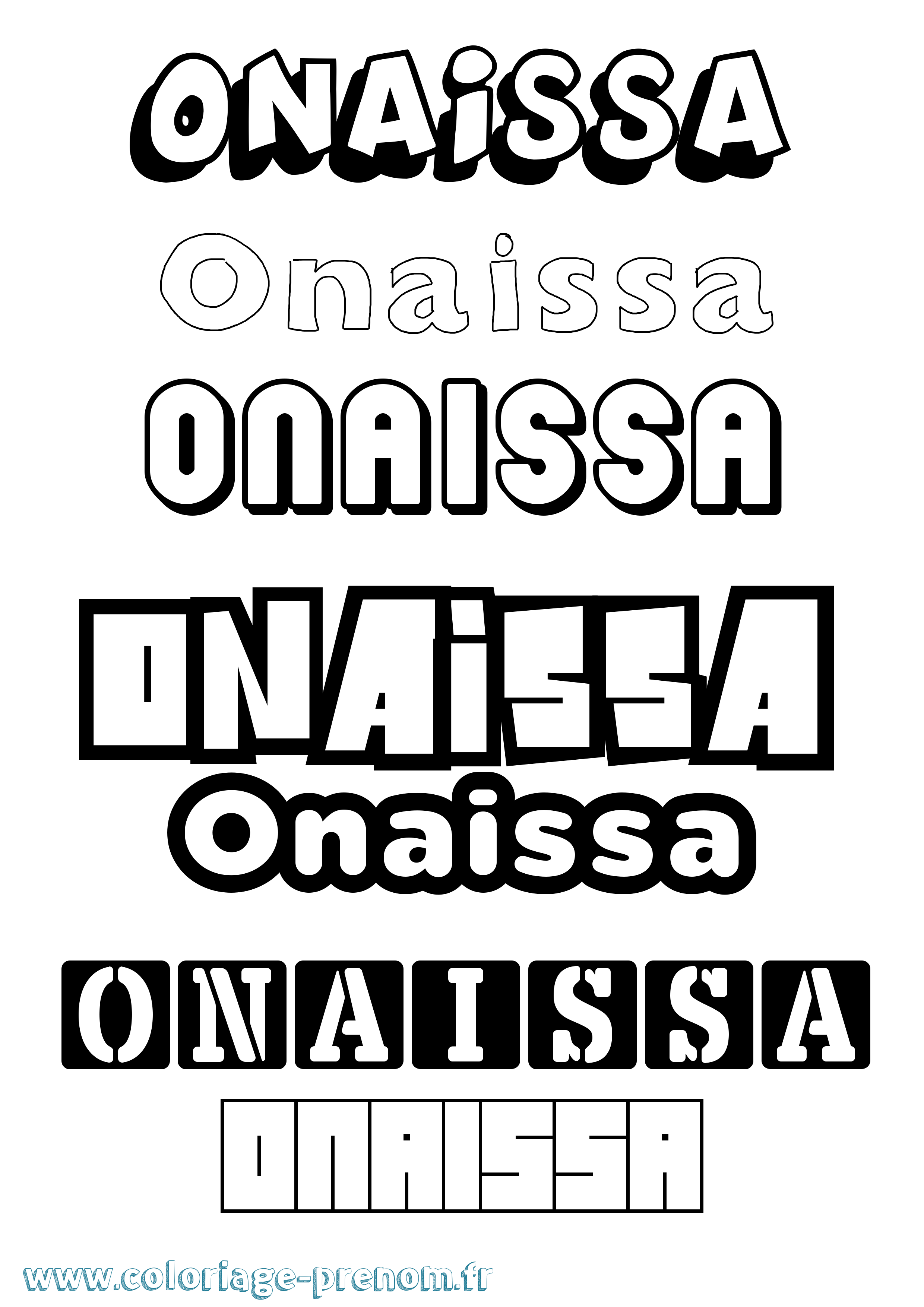 Coloriage Onaissa Simple Coloriage prénom Onaissa Simple