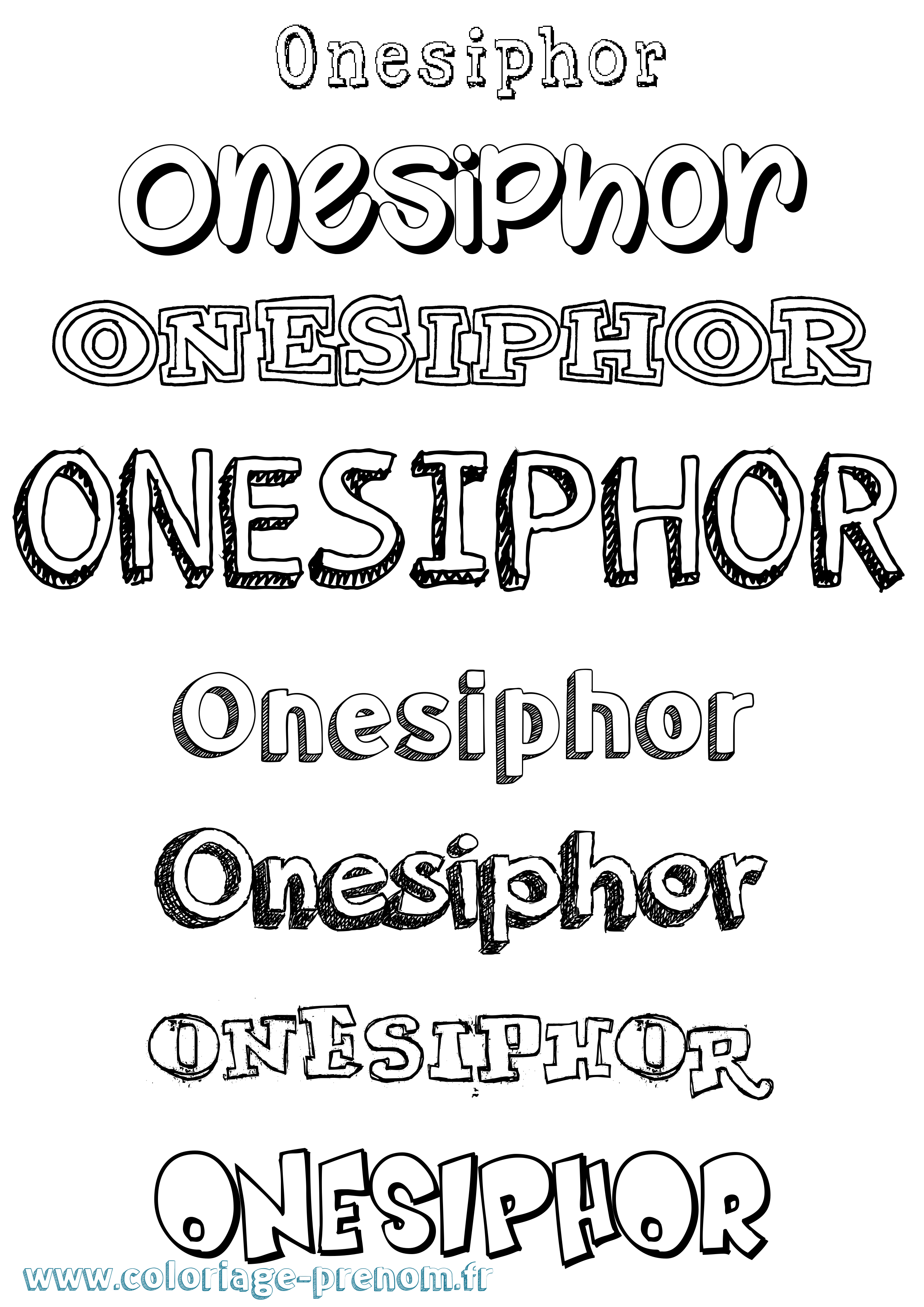 Coloriage Onesiphor Dessiné Coloriage prénom Onesiphor Dessiné