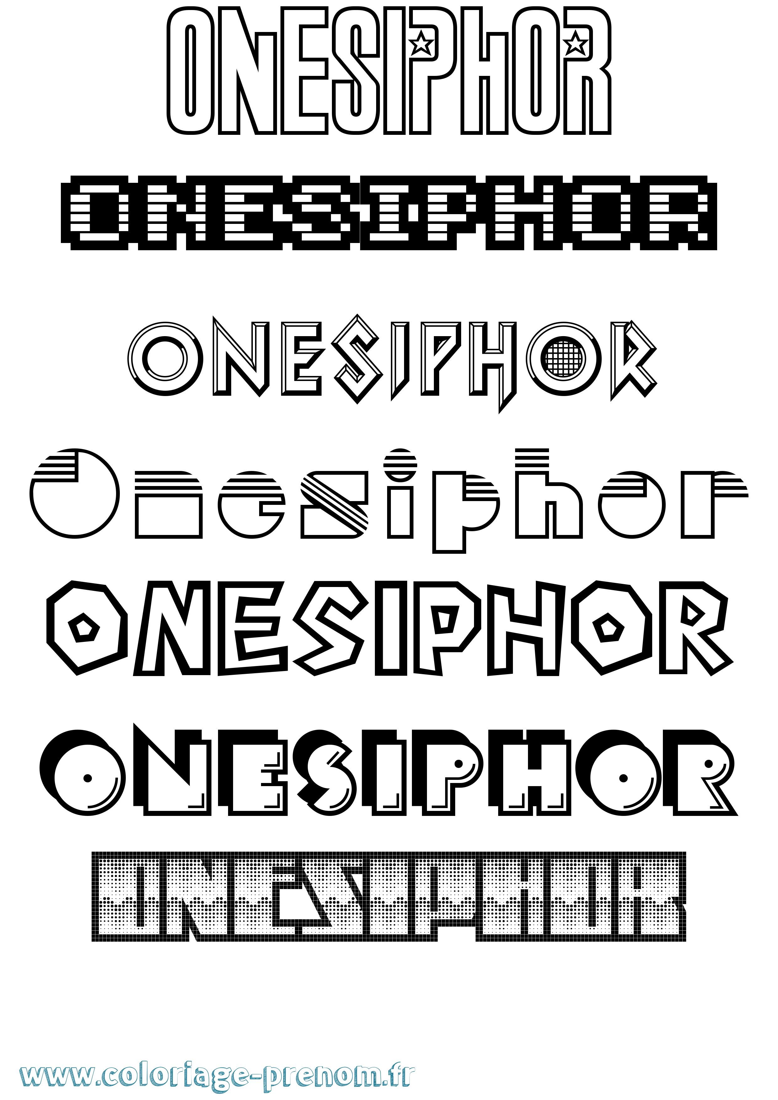 Coloriage Onesiphor Jeux Vidéos Coloriage prénom Onesiphor Jeux Vidéos