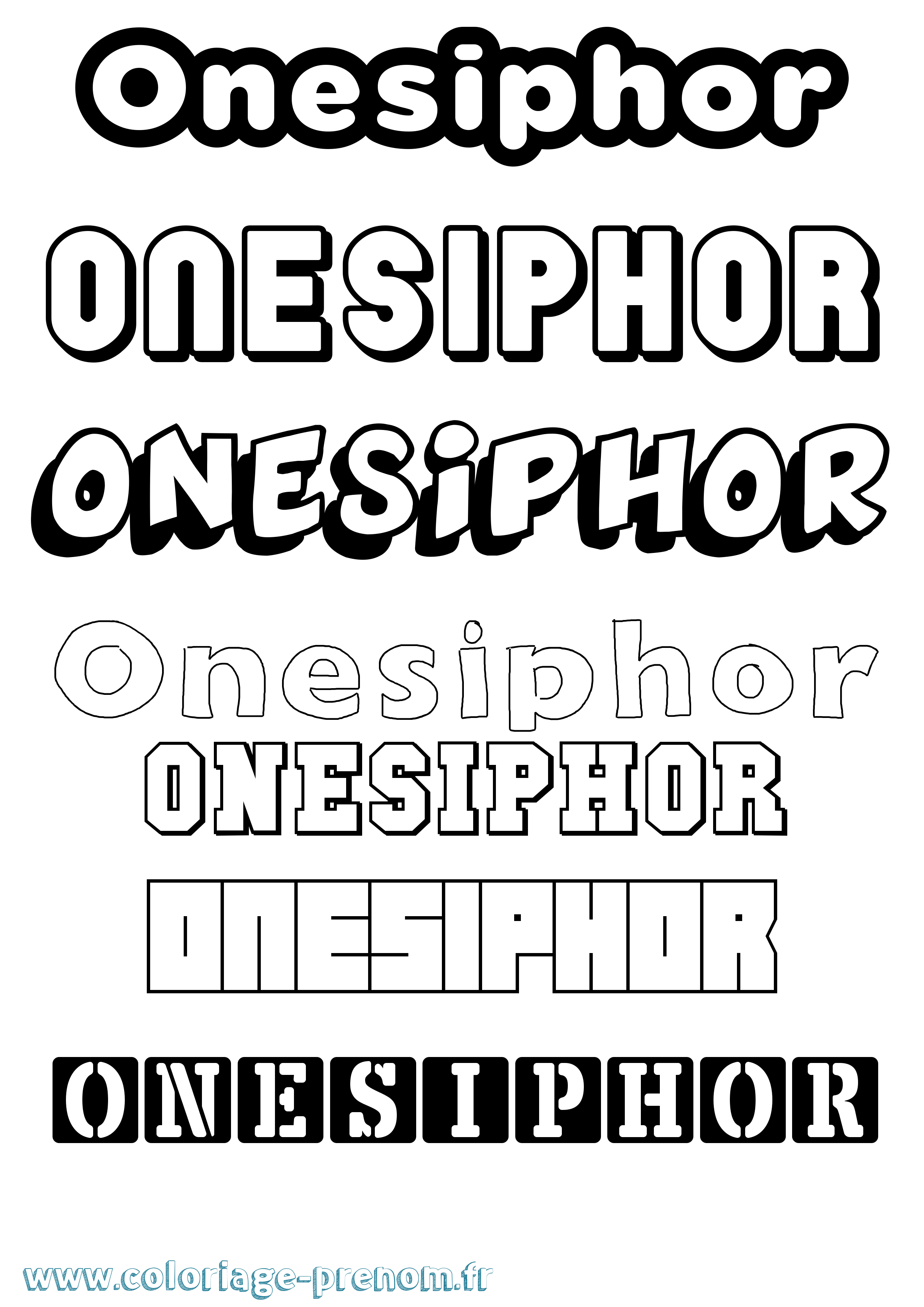Coloriage Onesiphor Simple Coloriage prénom Onesiphor Simple
