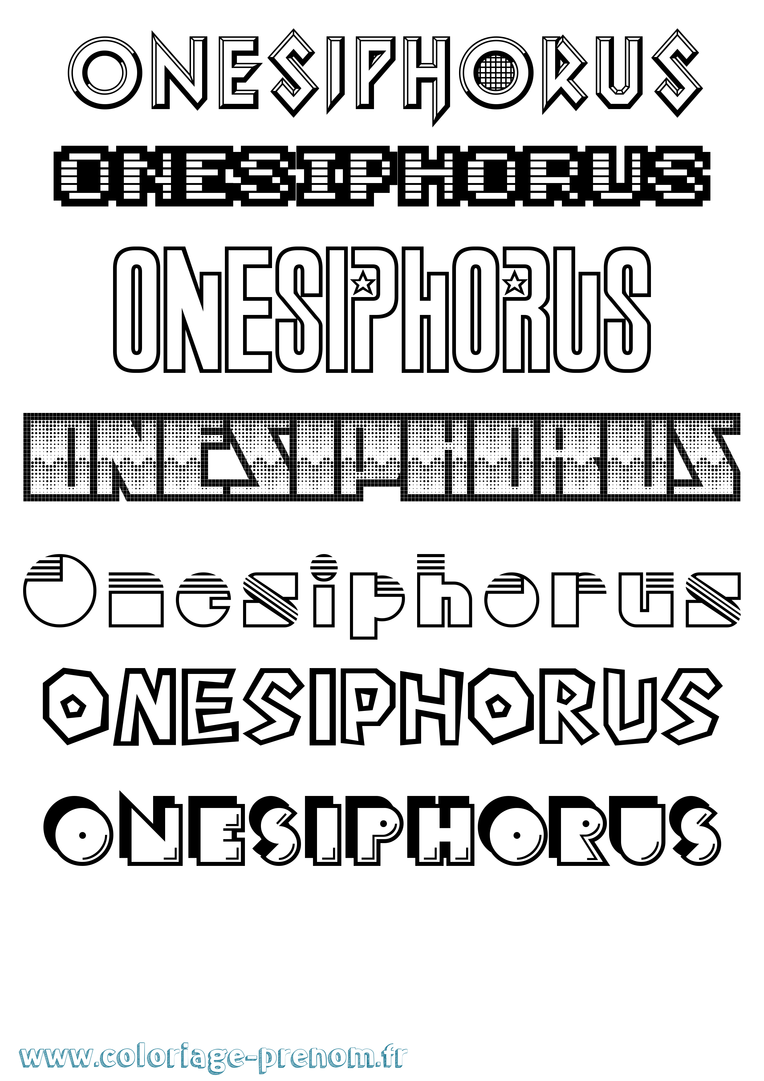 Coloriage Onesiphorus Jeux Vidéos Coloriage prénom Onesiphorus Jeux Vidéos