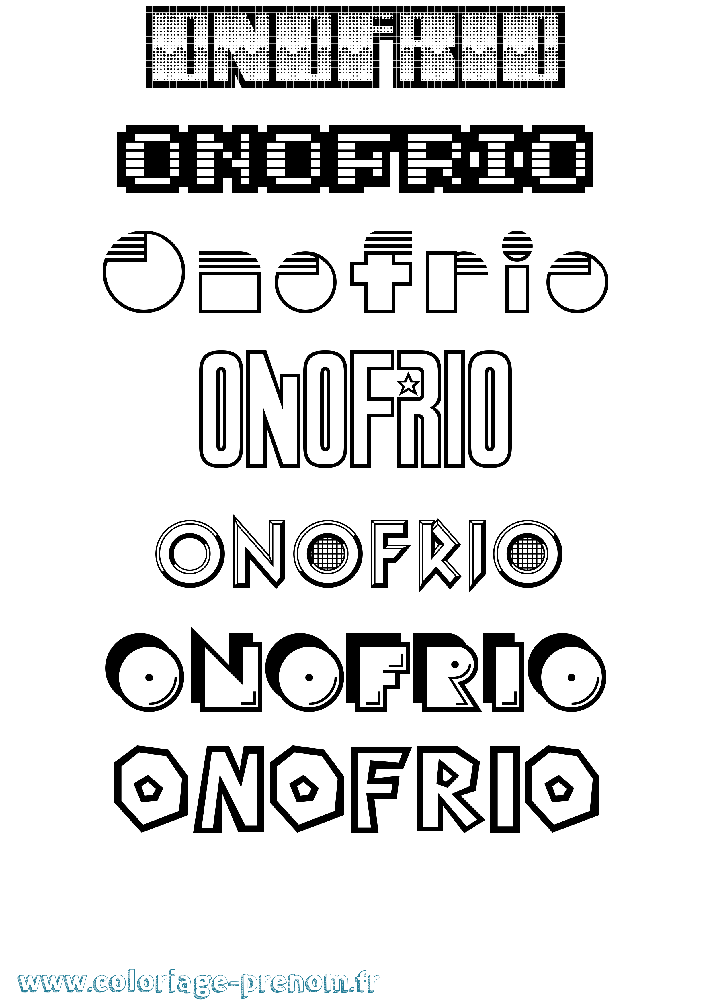 Coloriage Onofrio Jeux Vidéos Coloriage prénom Onofrio Jeux Vidéos