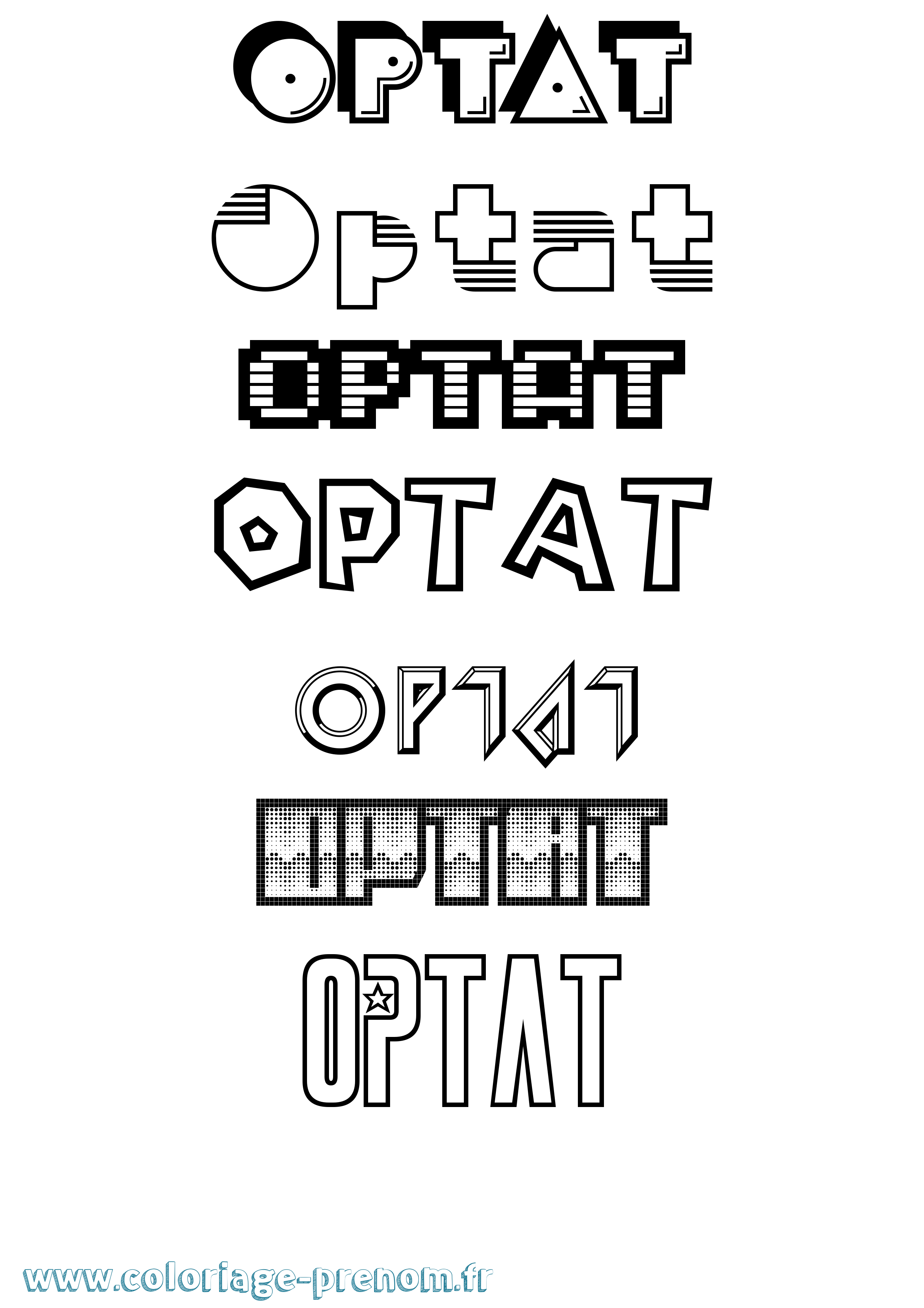Coloriage Optat Jeux Vidéos Coloriage prénom Optat Jeux Vidéos