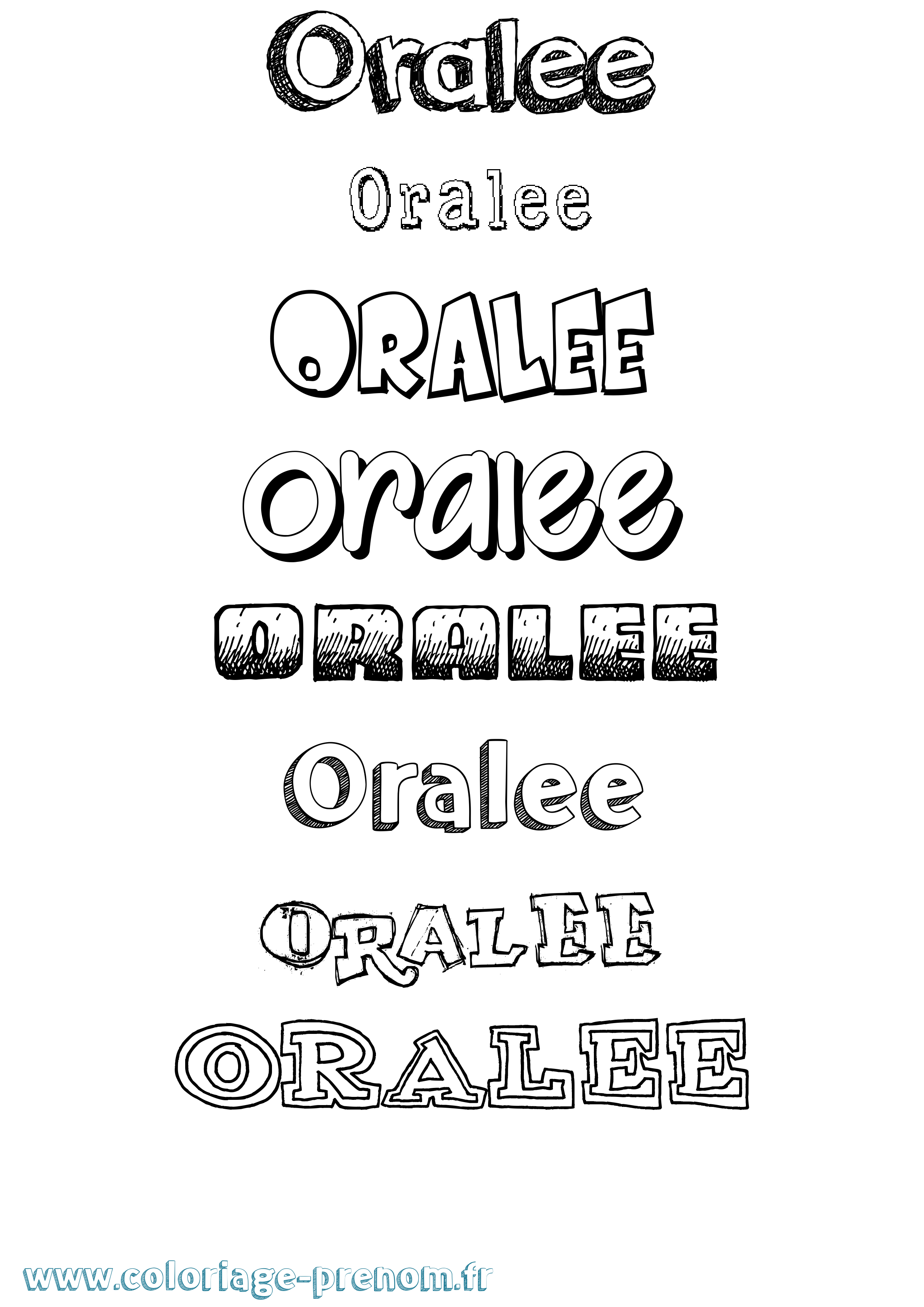 Coloriage Oralee Dessiné Coloriage prénom Oralee Dessiné