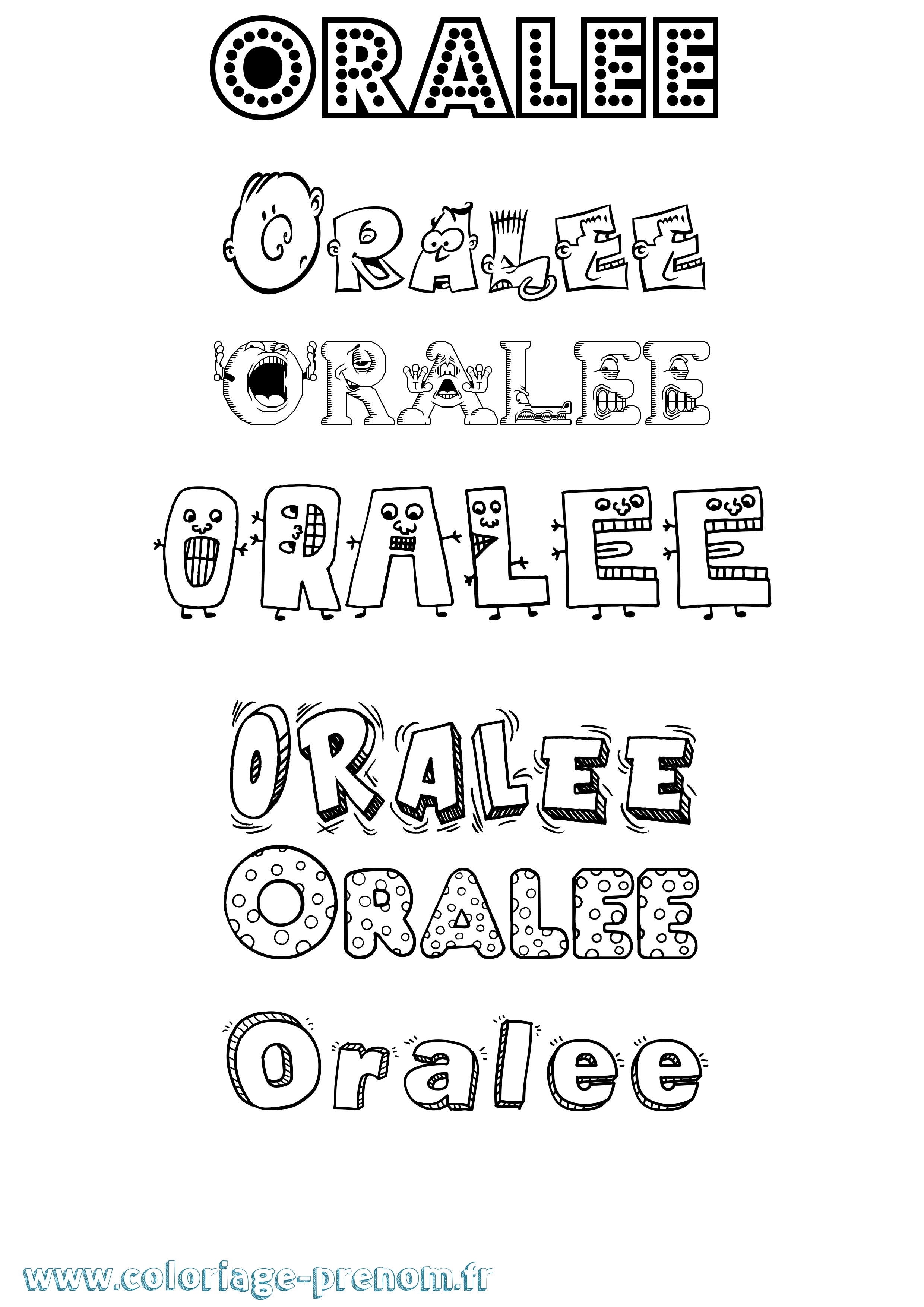 Coloriage Oralee Fun Coloriage prénom Oralee Fun