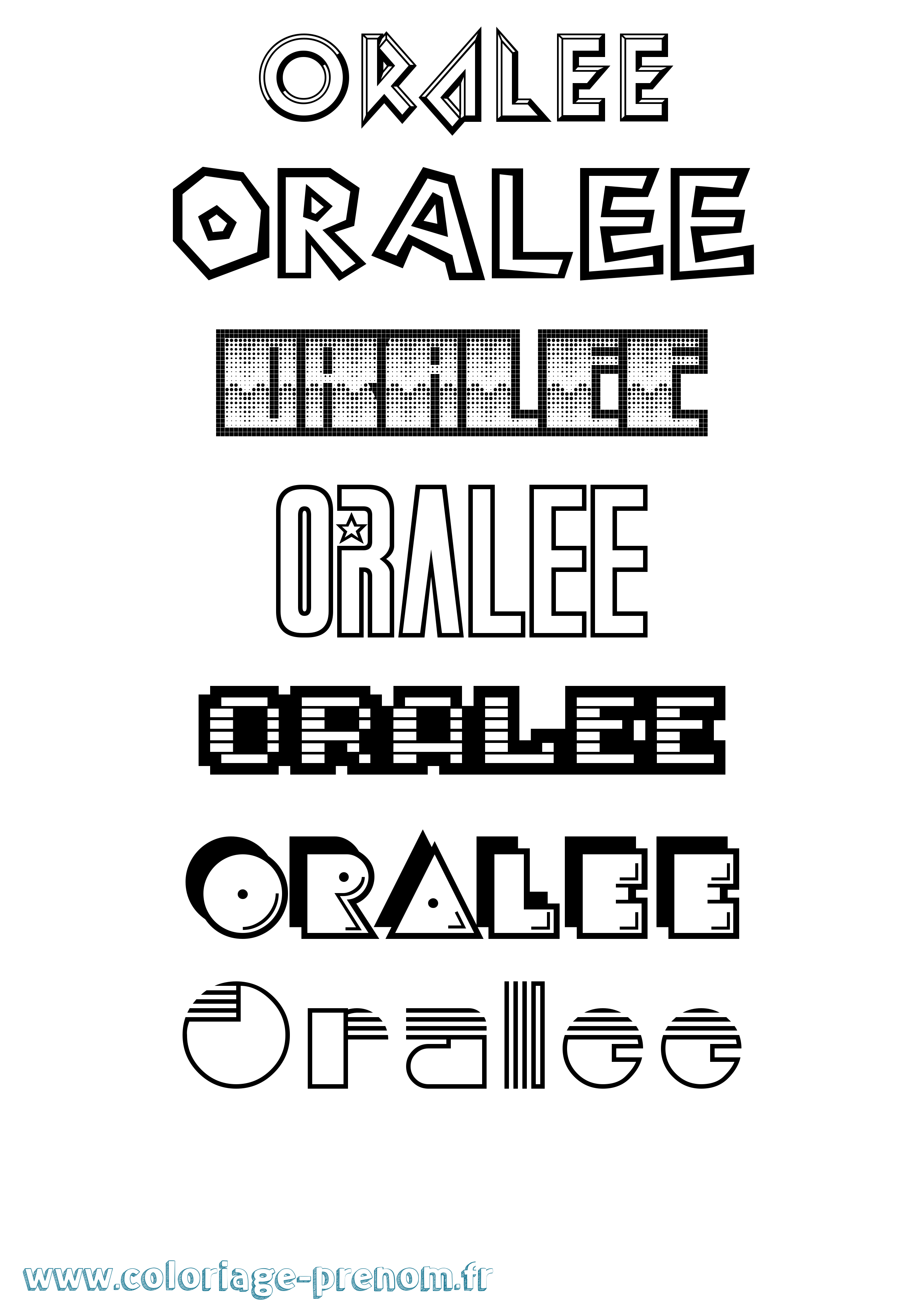Coloriage Oralee Jeux Vidéos Coloriage prénom Oralee Jeux Vidéos