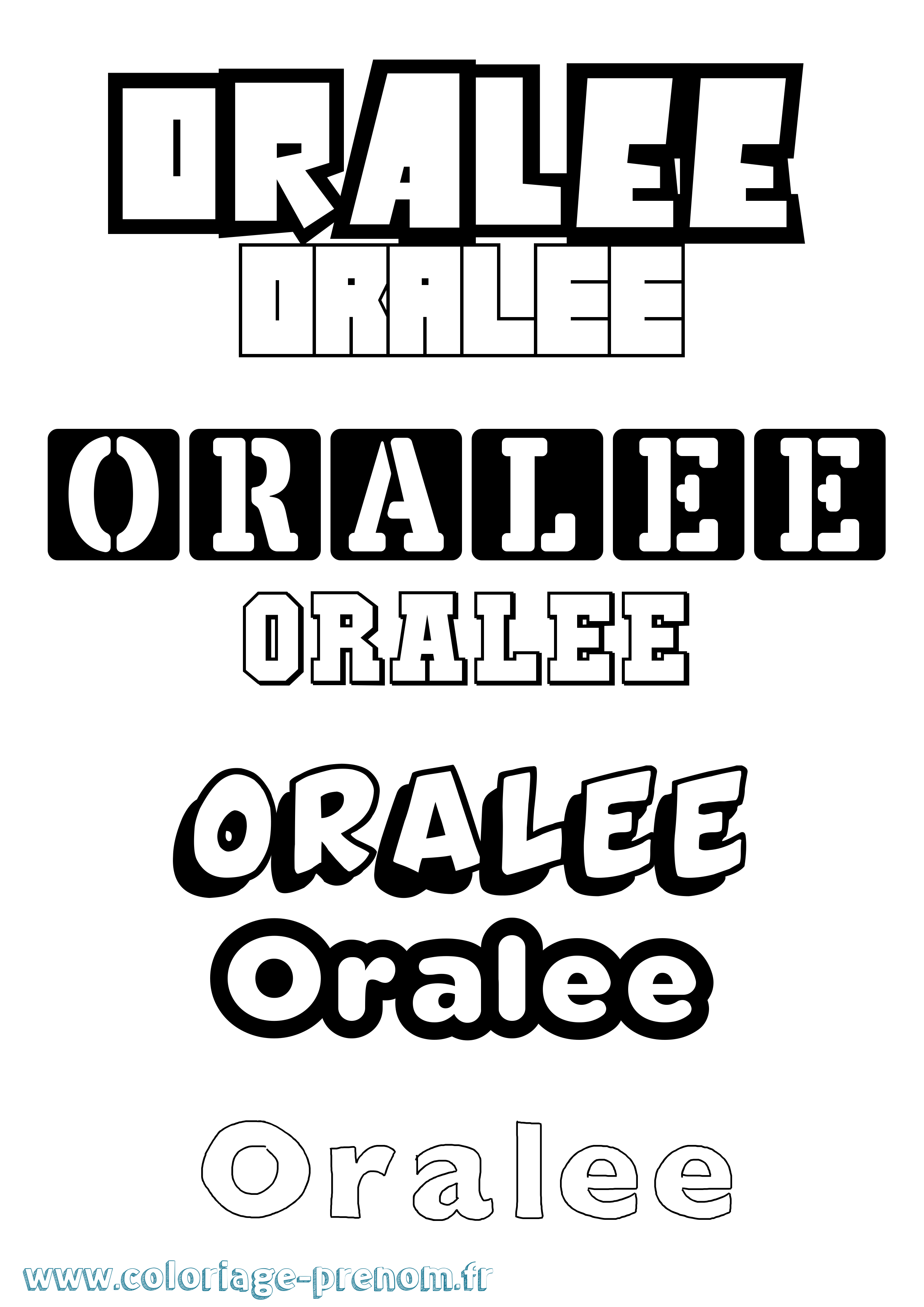 Coloriage Oralee Simple Coloriage prénom Oralee Simple