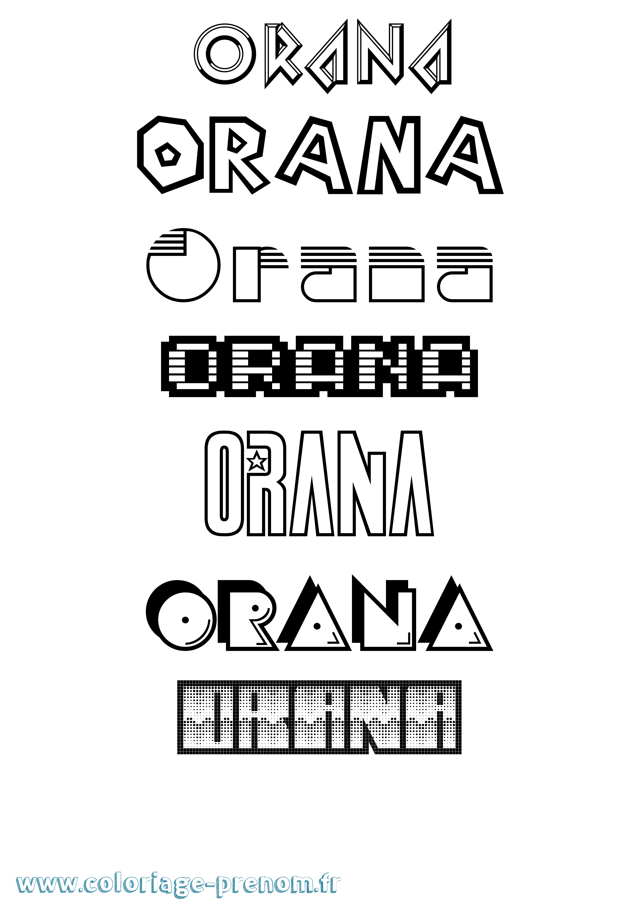 Coloriage Orana Jeux Vidéos Coloriage prénom Orana Jeux Vidéos