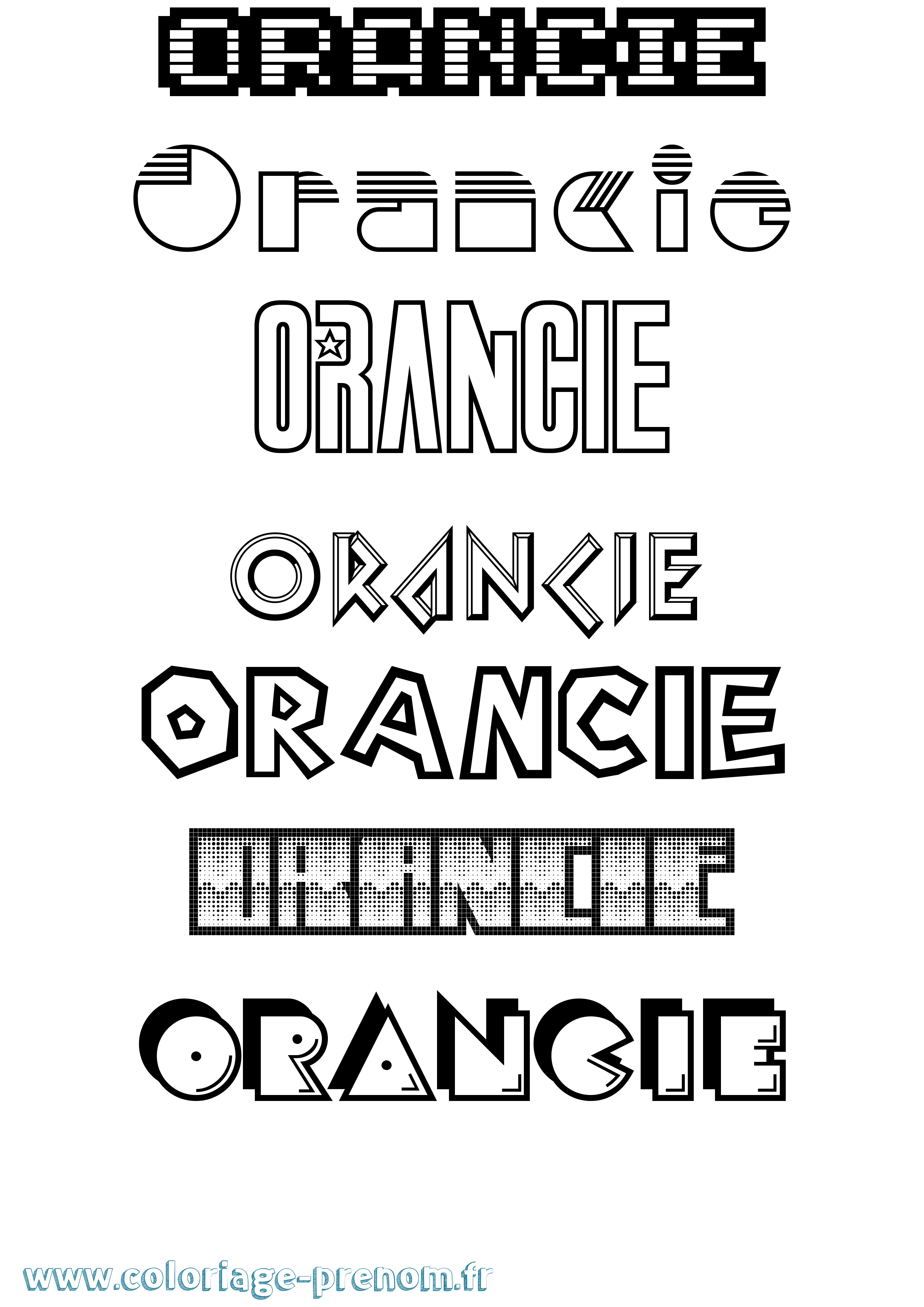 Coloriage Orancie Jeux Vidéos Coloriage prénom Orancie Jeux Vidéos