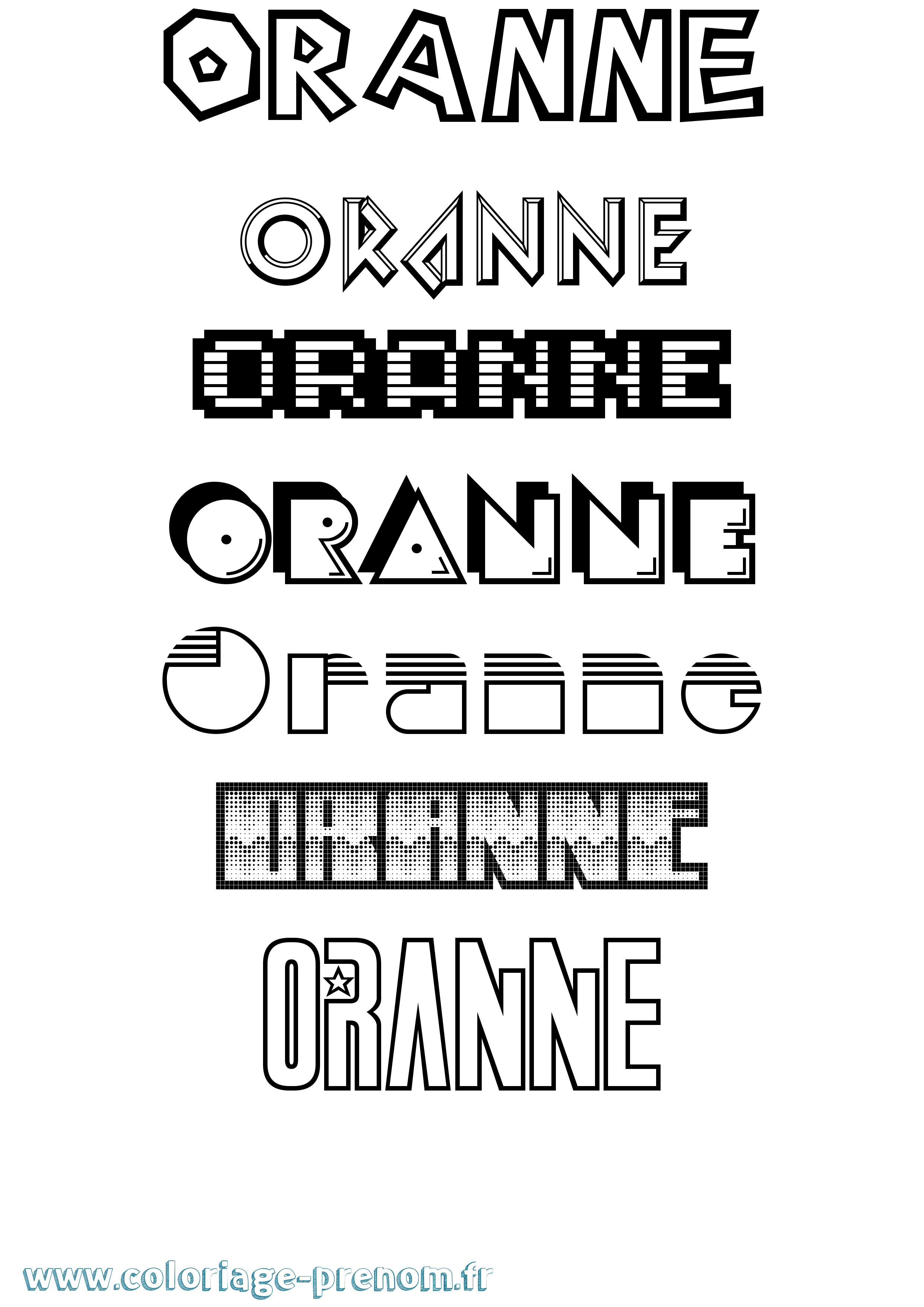 Coloriage Oranne Jeux Vidéos Coloriage prénom Oranne Jeux Vidéos