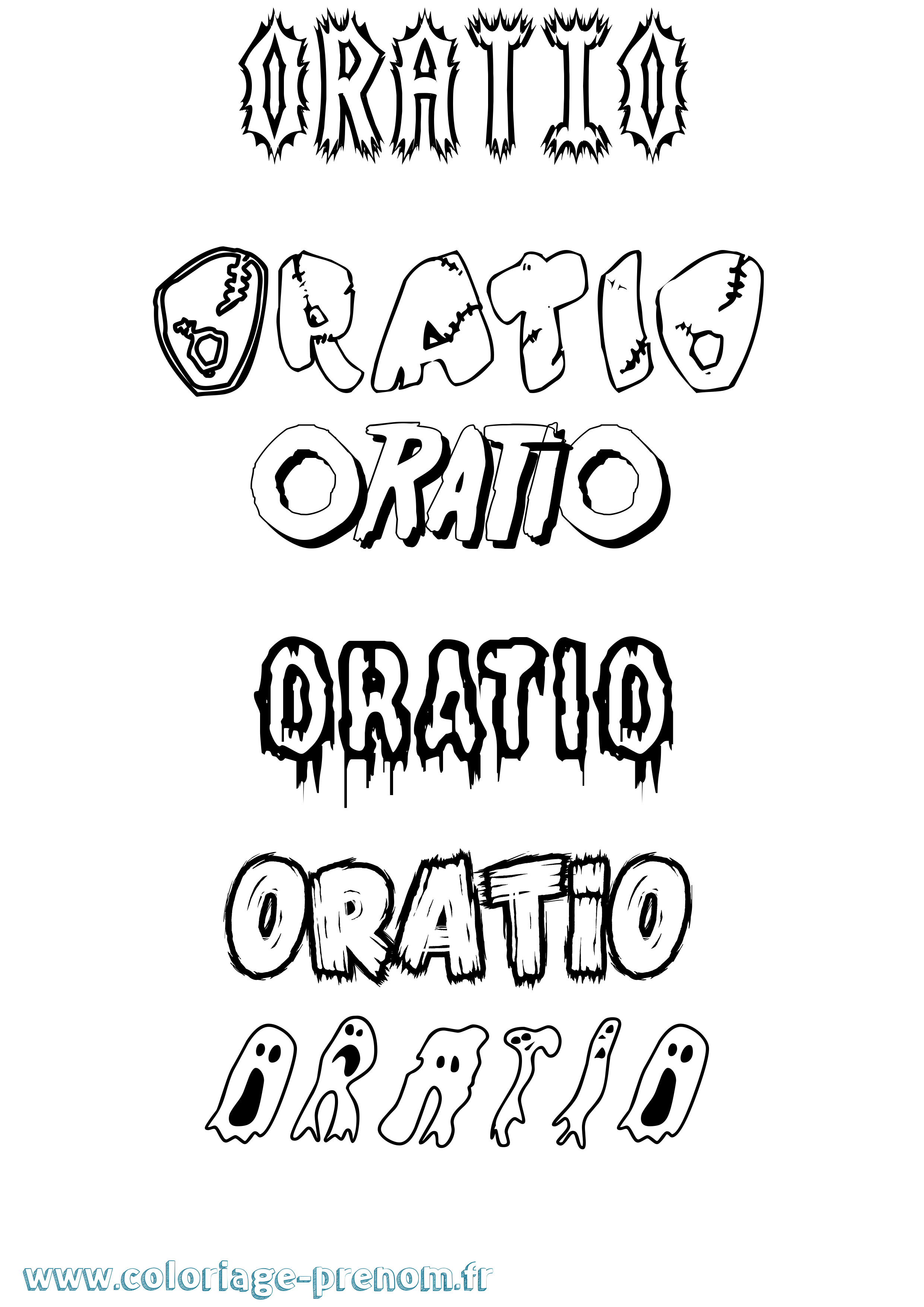 Coloriage Oratio Frisson Coloriage prénom Oratio Frisson