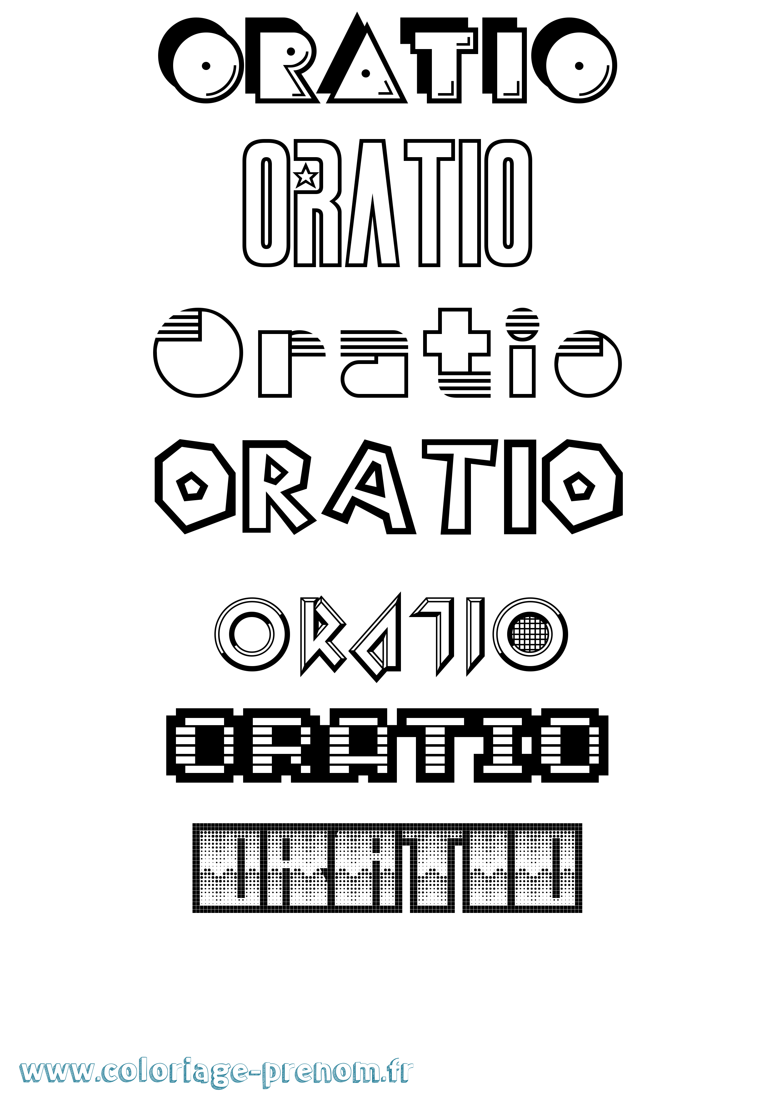 Coloriage Oratio Jeux Vidéos Coloriage prénom Oratio Jeux Vidéos