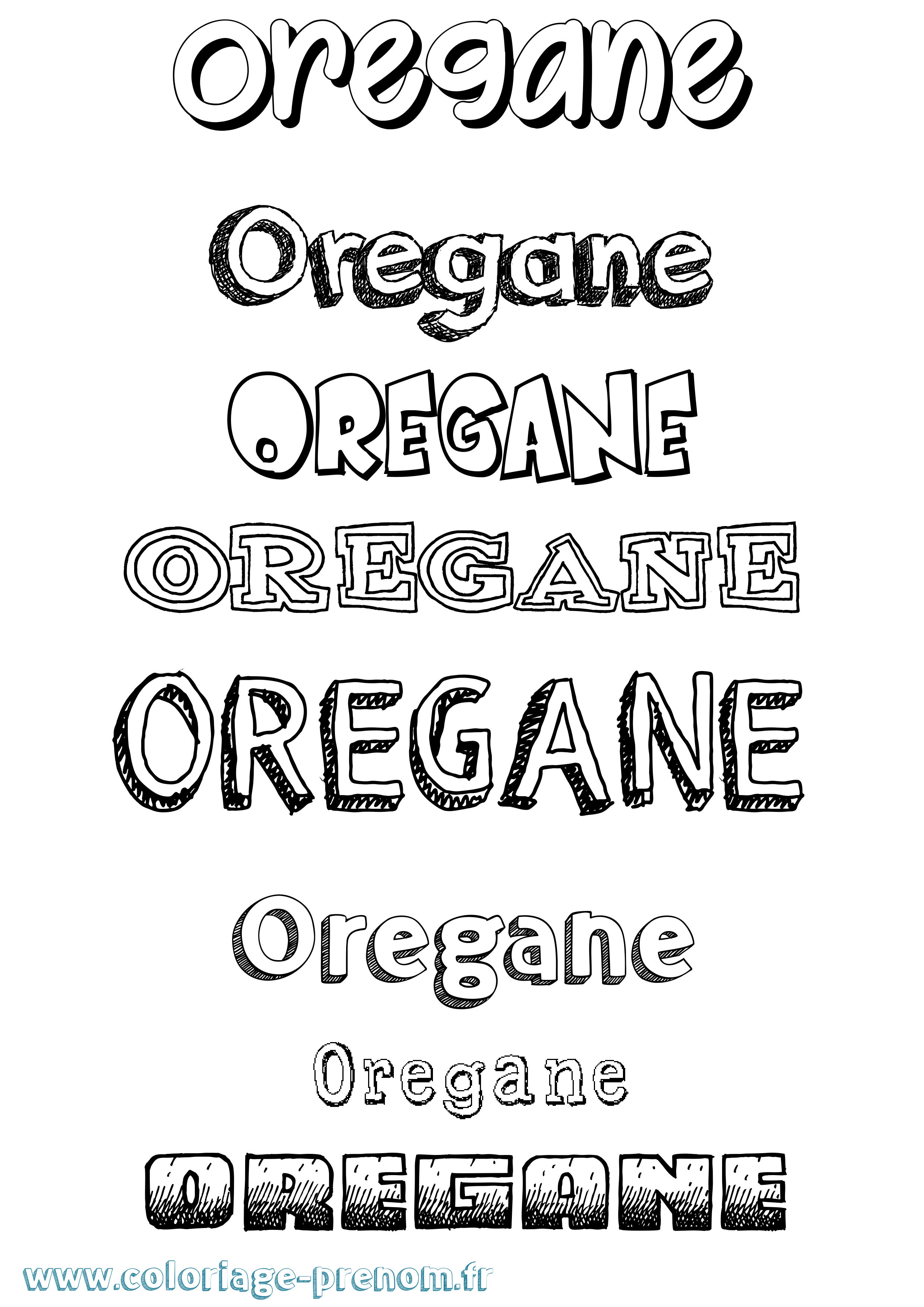 Coloriage Oregane Dessiné Coloriage prénom Oregane Dessiné