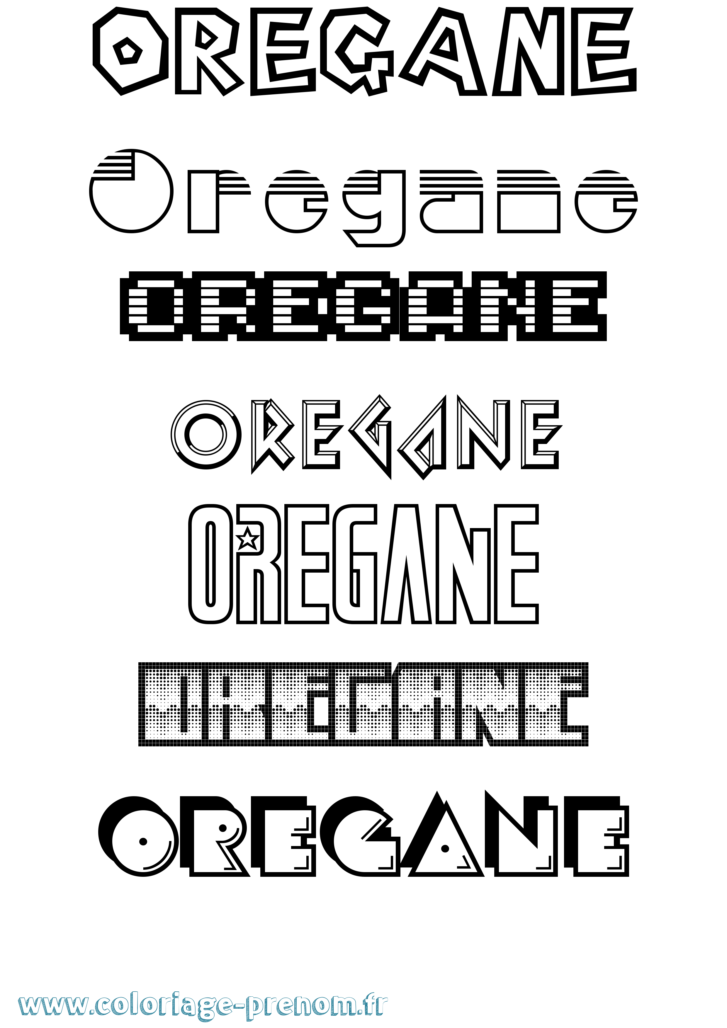 Coloriage Oregane Jeux Vidéos Coloriage prénom Oregane Jeux Vidéos