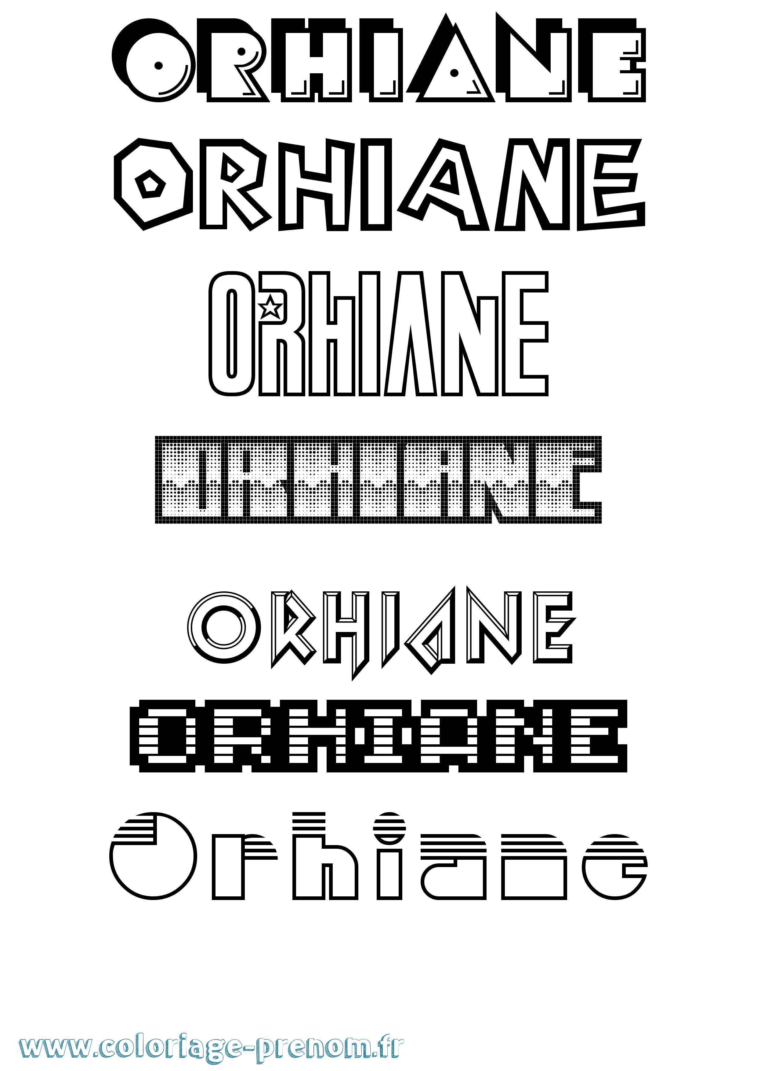 Coloriage Orhiane Jeux Vidéos Coloriage prénom Orhiane Jeux Vidéos