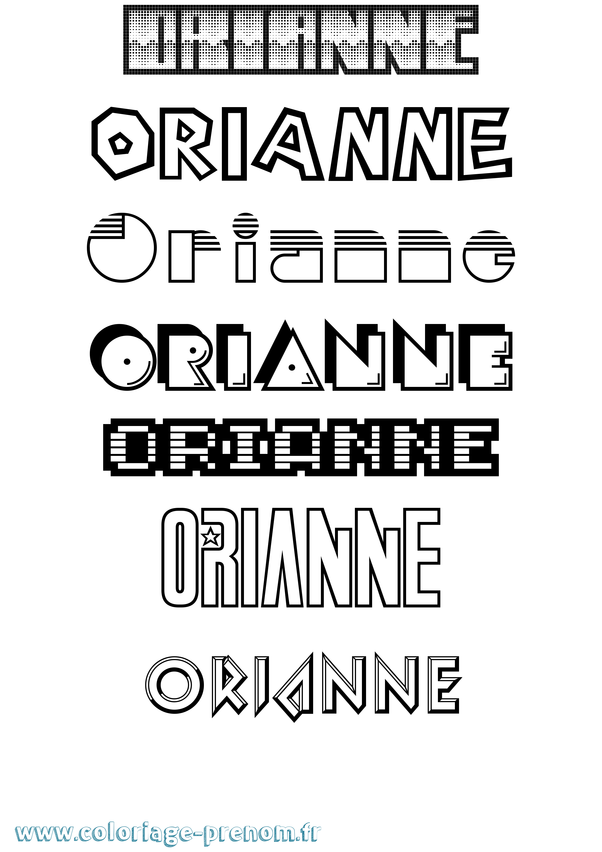 Coloriage Orianne Jeux Vidéos Coloriage prénom Orianne Jeux Vidéos