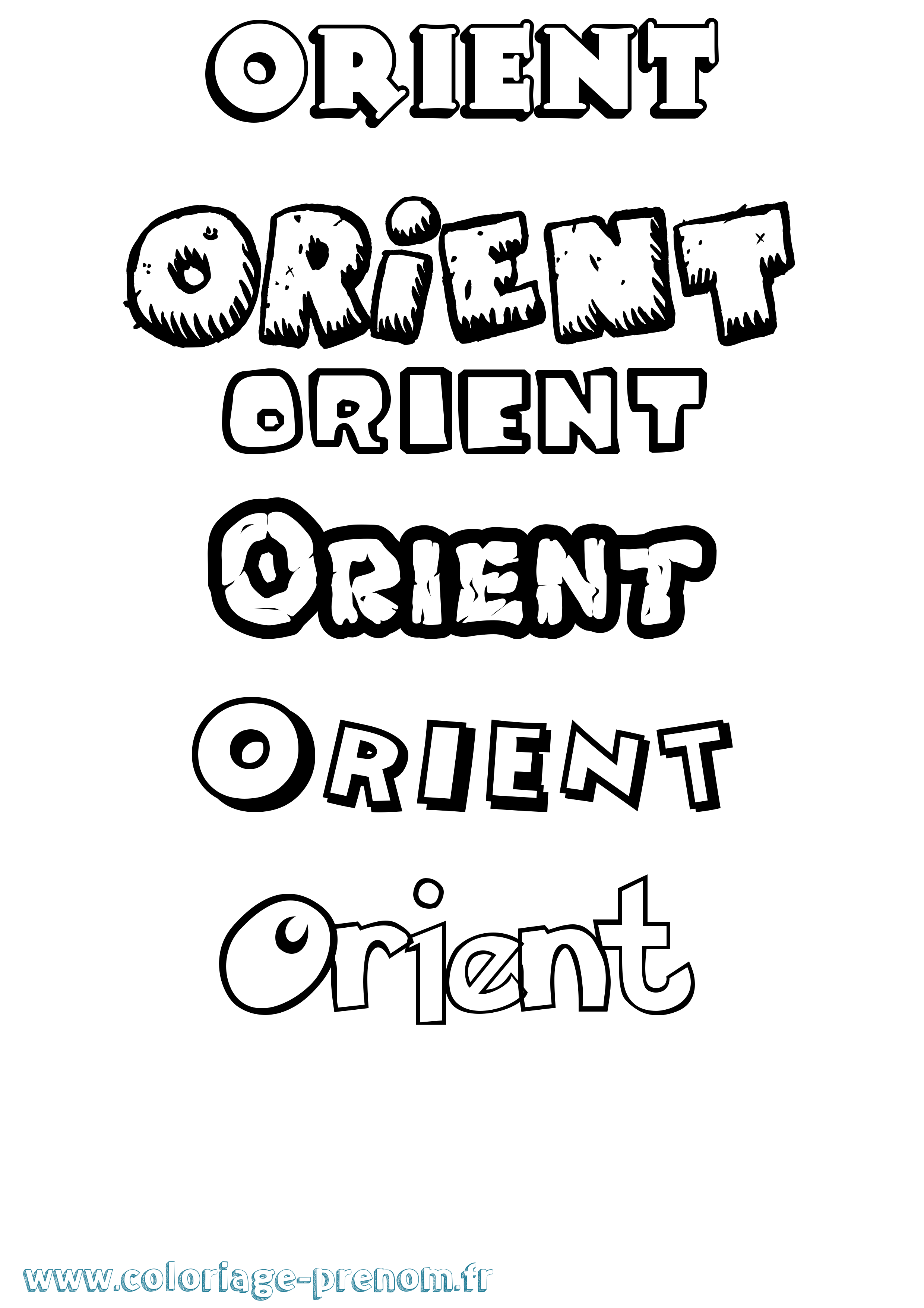 Coloriage Orient Dessin Animé Coloriage prénom Orient Dessin Animé