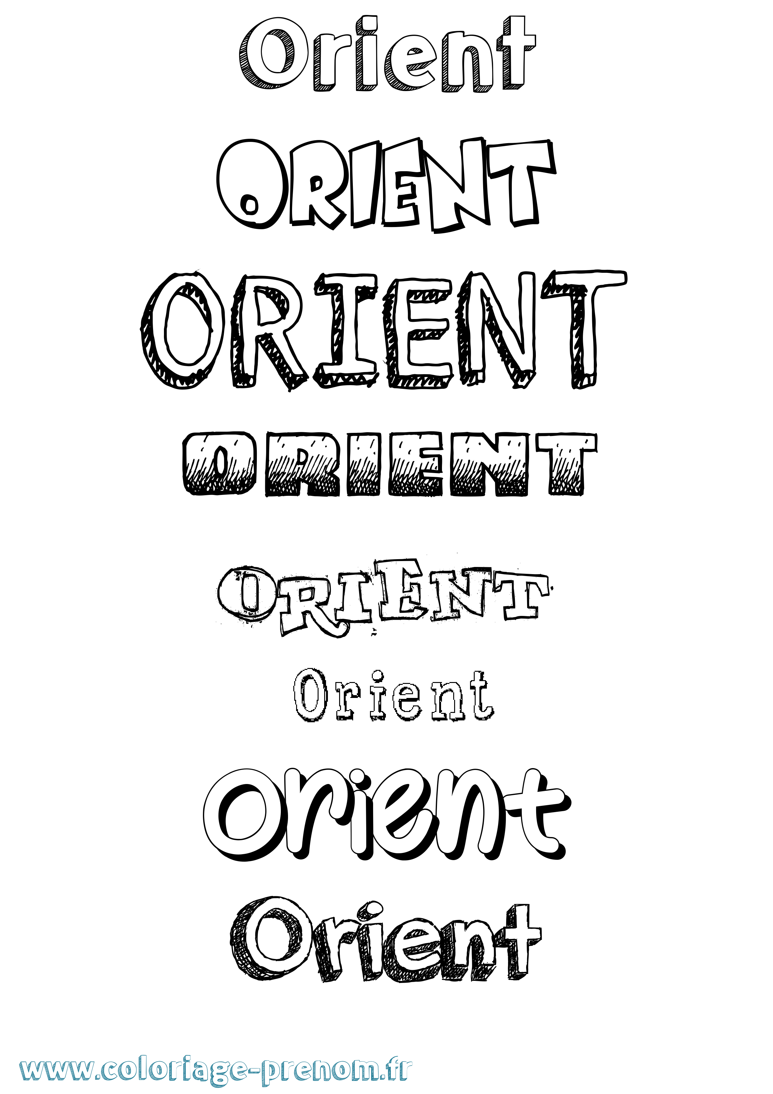 Coloriage Orient Dessiné Coloriage prénom Orient Dessiné