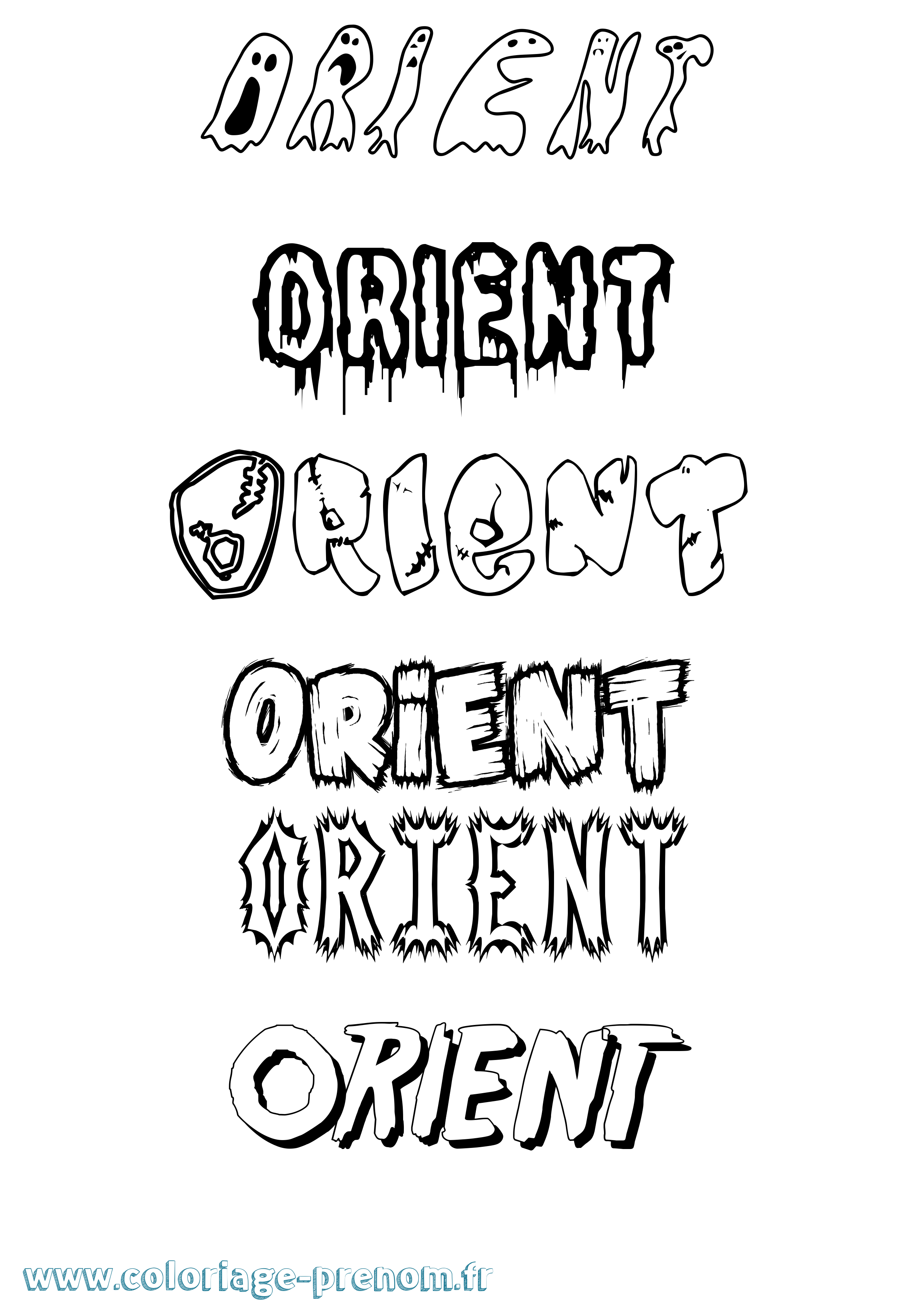 Coloriage Orient Frisson Coloriage prénom Orient Frisson