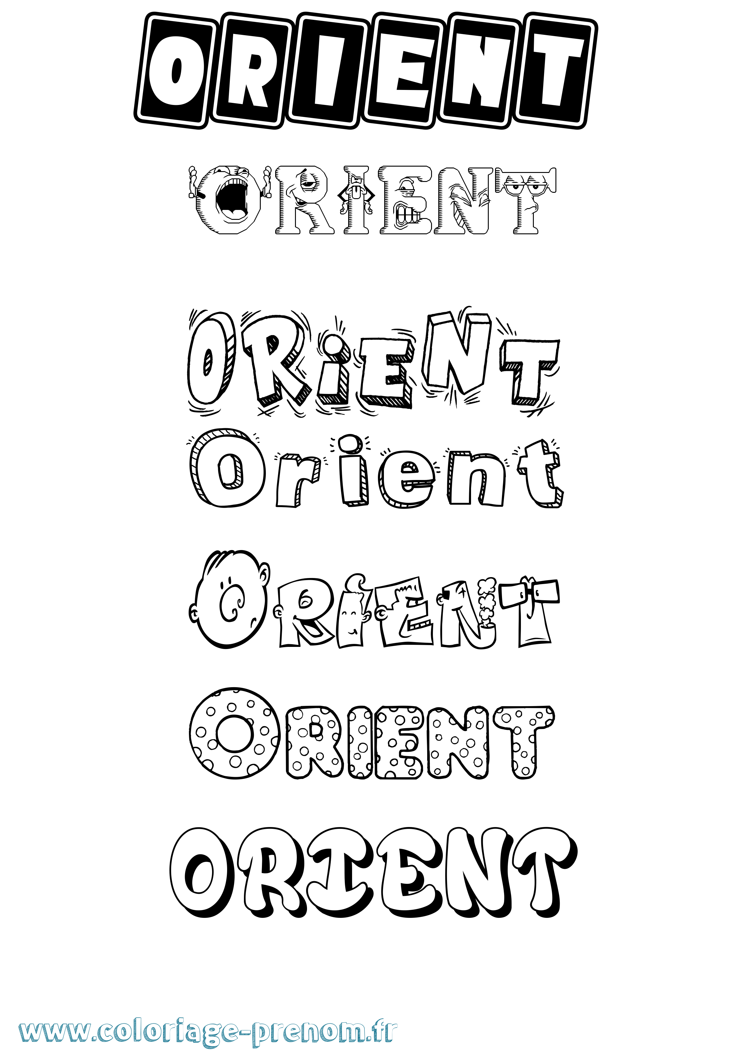 Coloriage Orient Fun Coloriage prénom Orient Fun