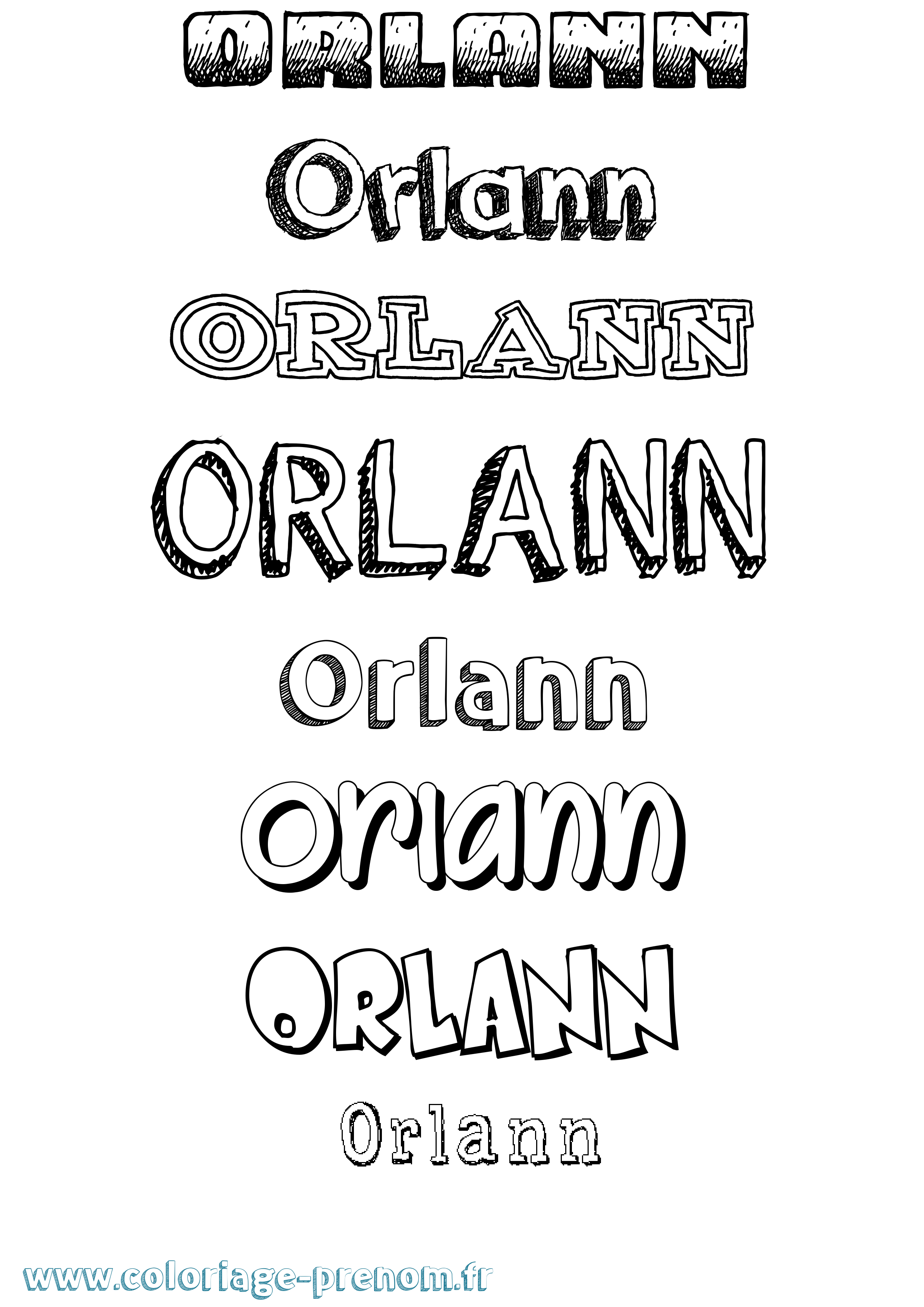 Coloriage Orlann Dessiné Coloriage prénom Orlann Dessiné