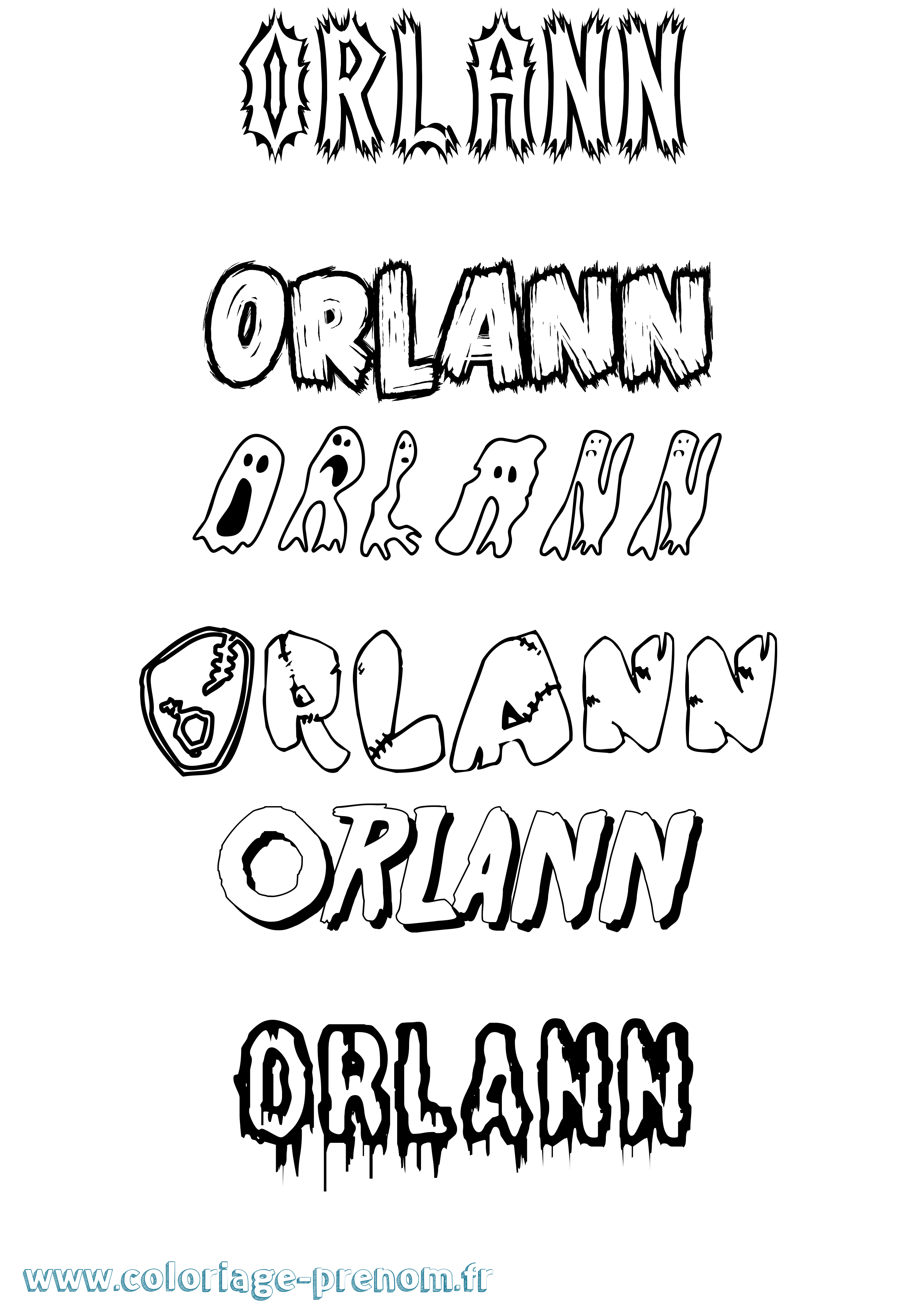 Coloriage Orlann Frisson Coloriage prénom Orlann Frisson