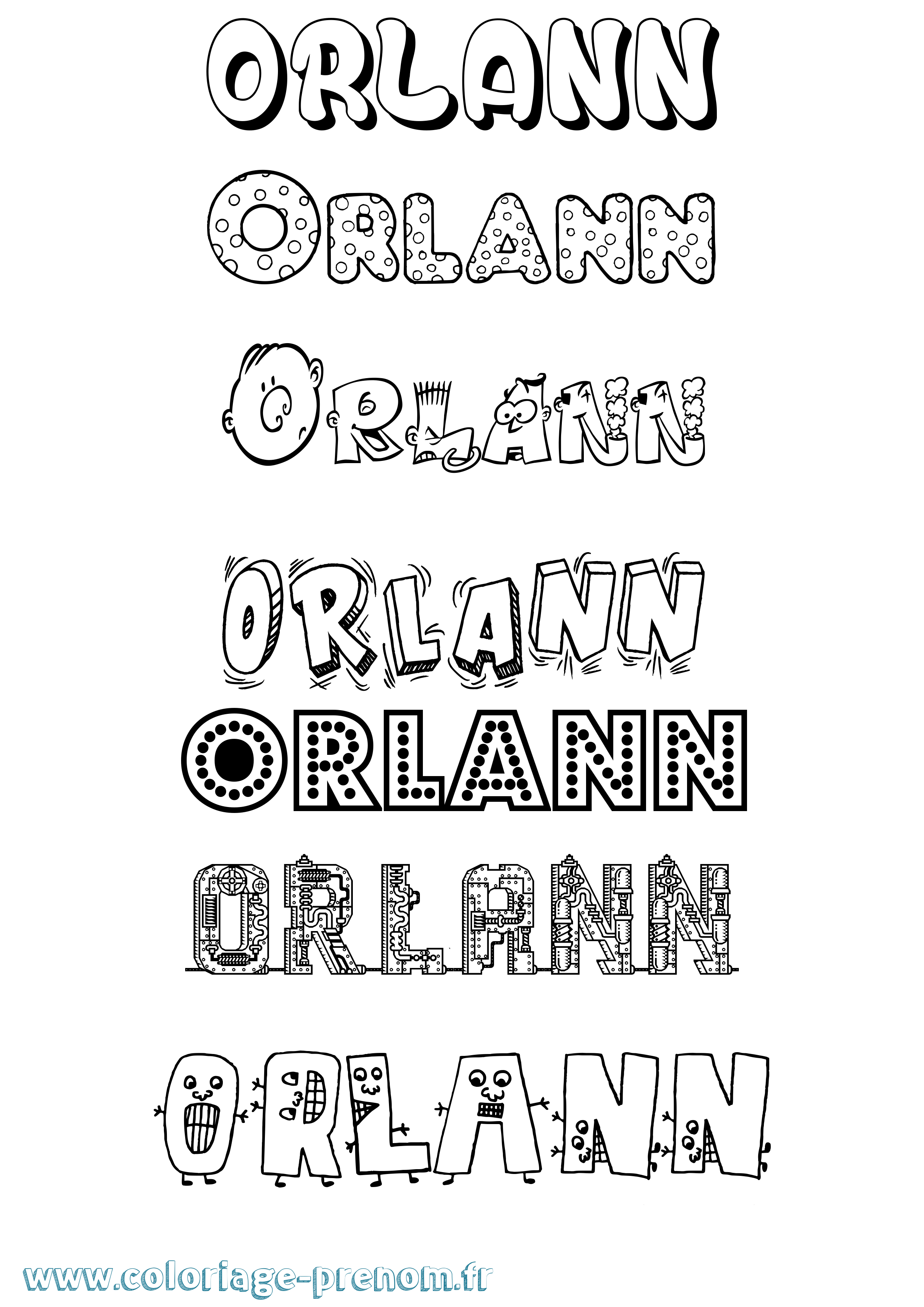 Coloriage Orlann Fun Coloriage prénom Orlann Fun