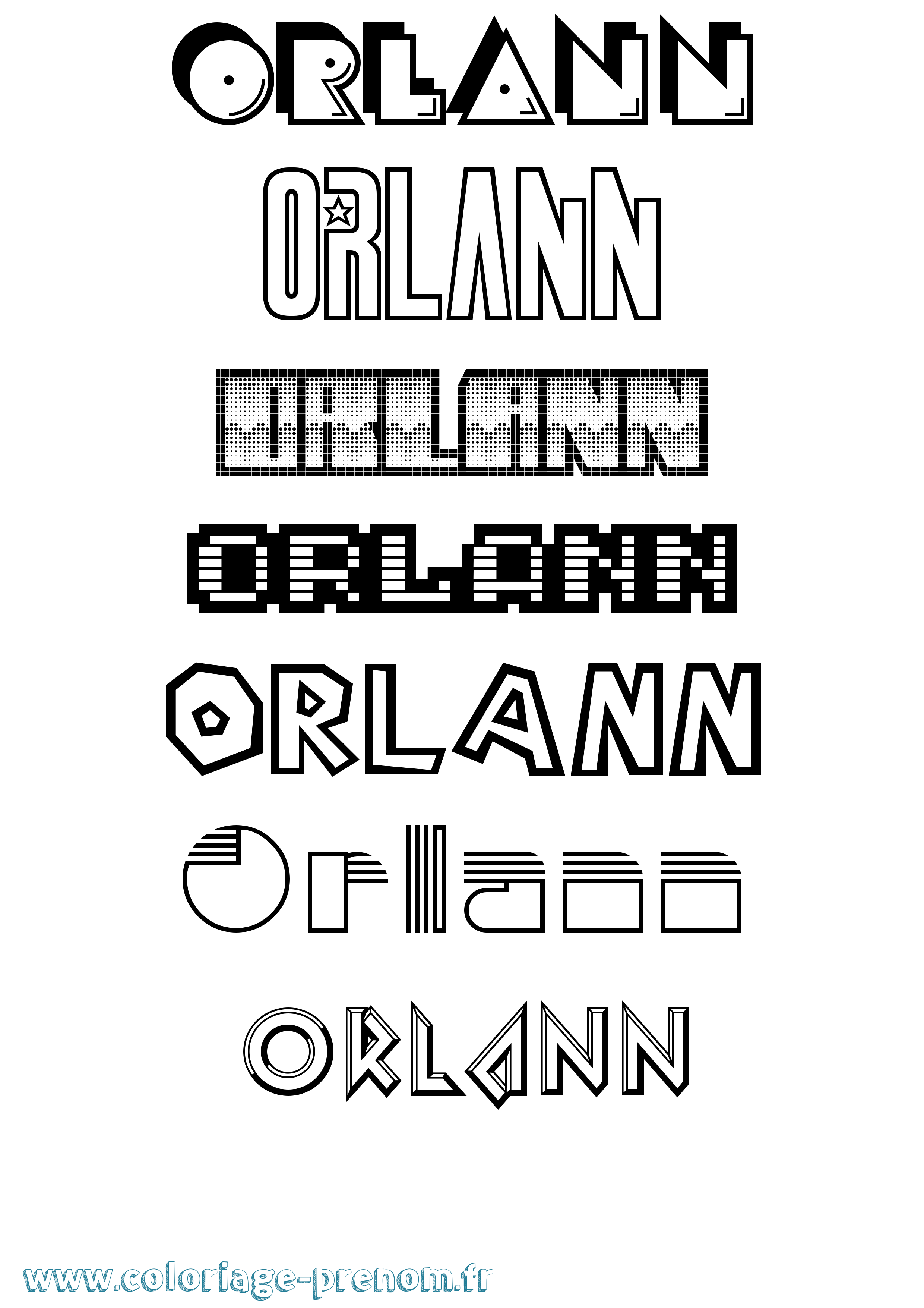 Coloriage Orlann Jeux Vidéos Coloriage prénom Orlann Jeux Vidéos