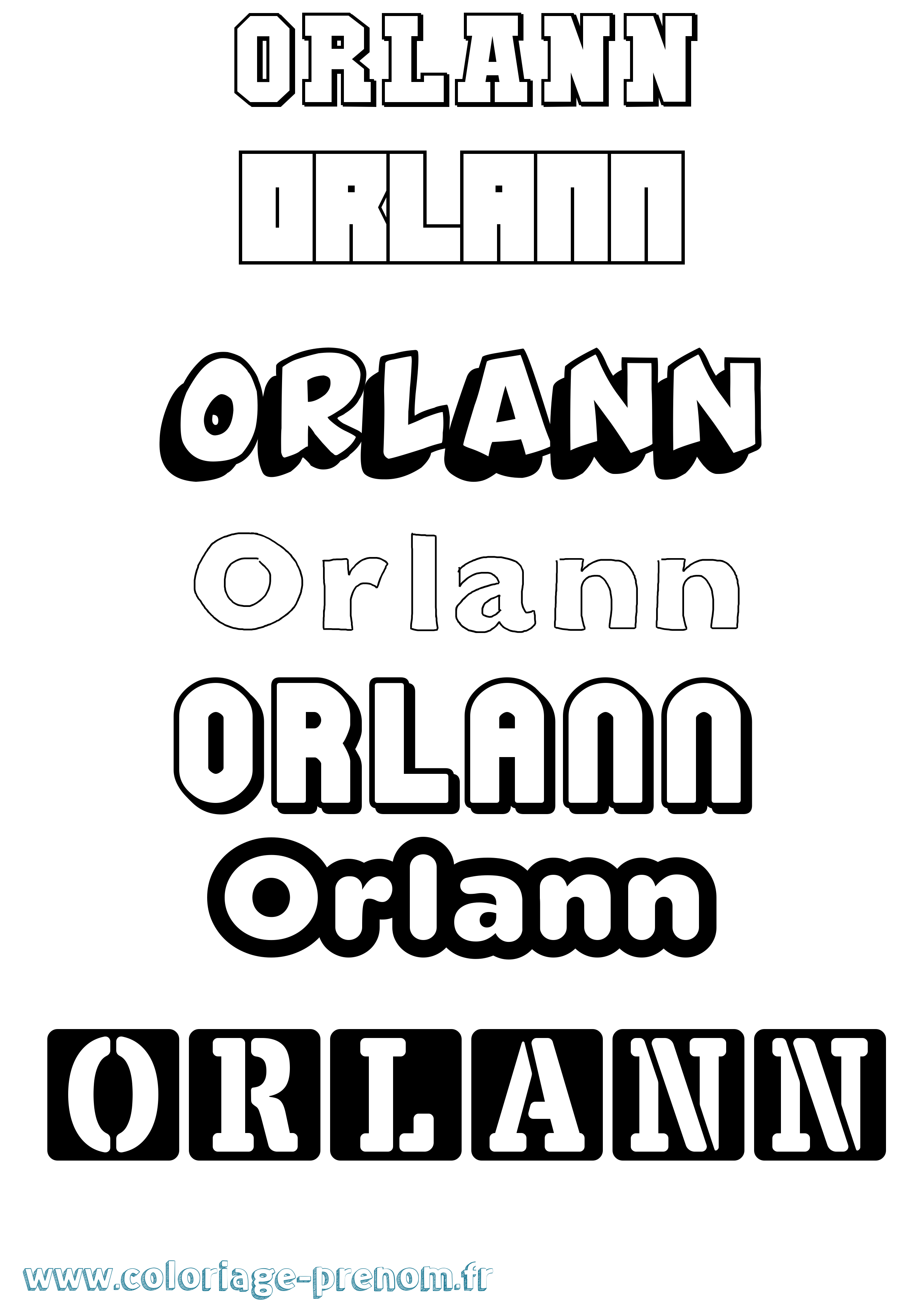 Coloriage Orlann Simple Coloriage prénom Orlann Simple