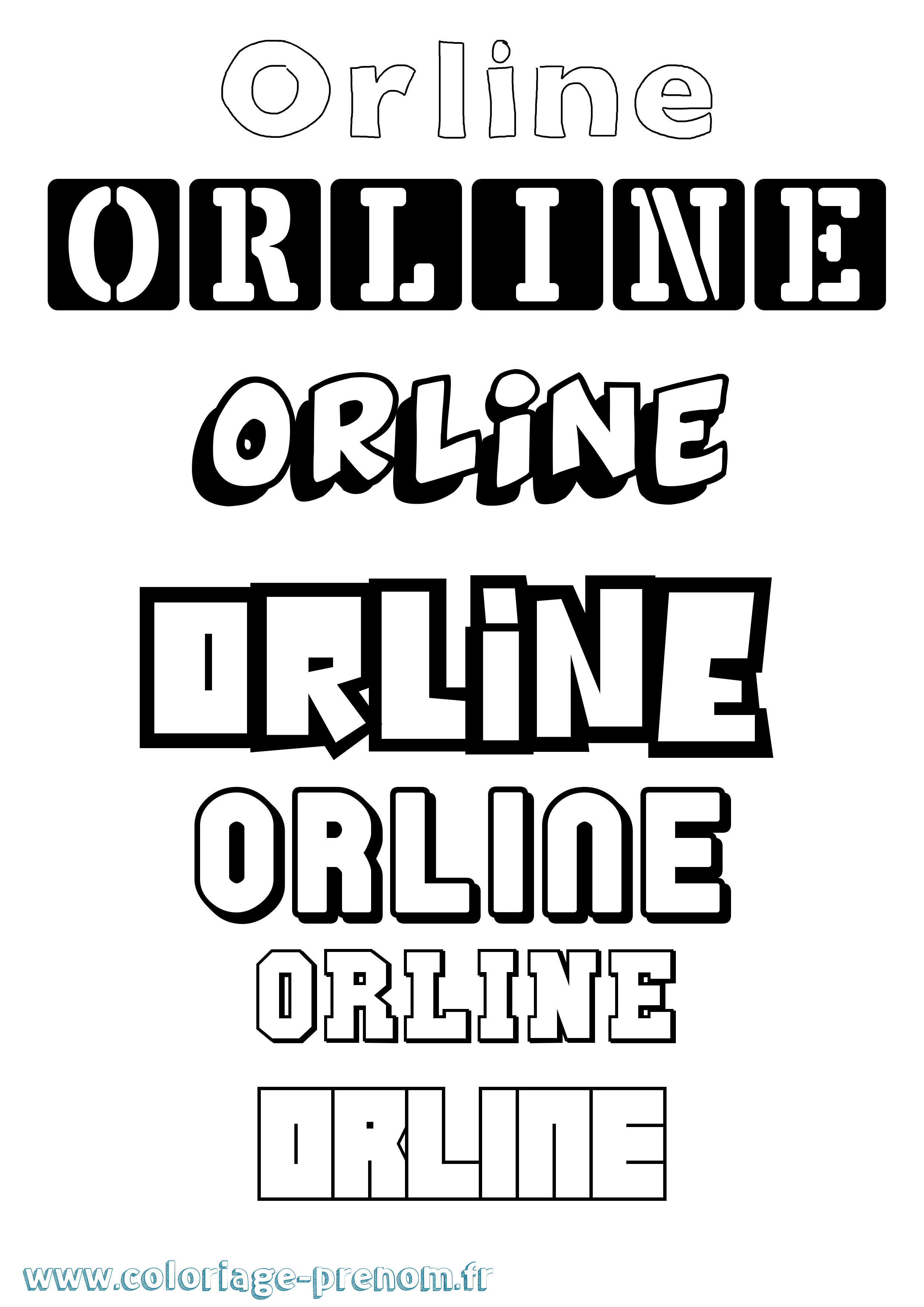 Coloriage Orline Simple Coloriage prénom Orline Simple