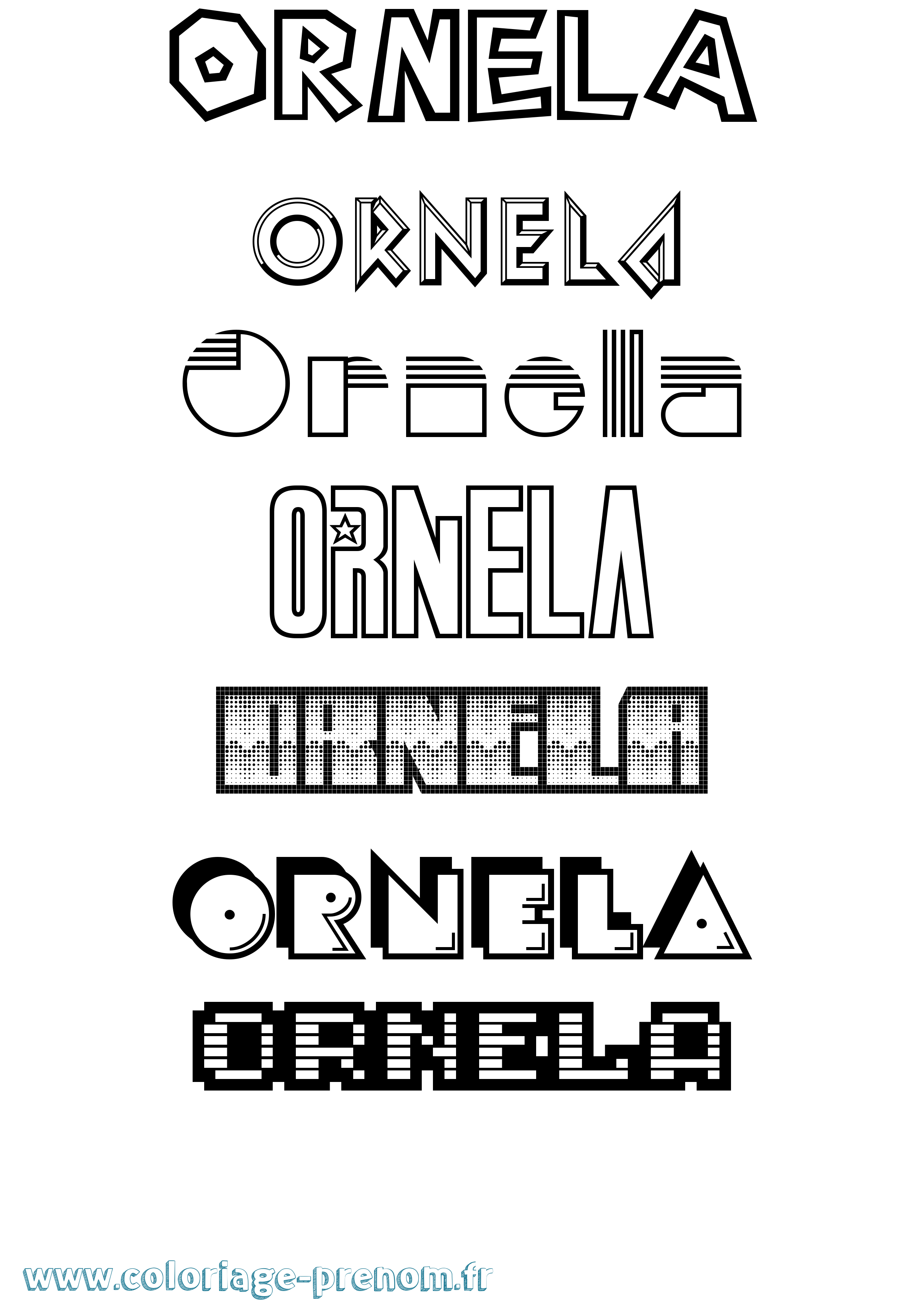 Coloriage Ornela Jeux Vidéos Coloriage prénom Ornela Jeux Vidéos