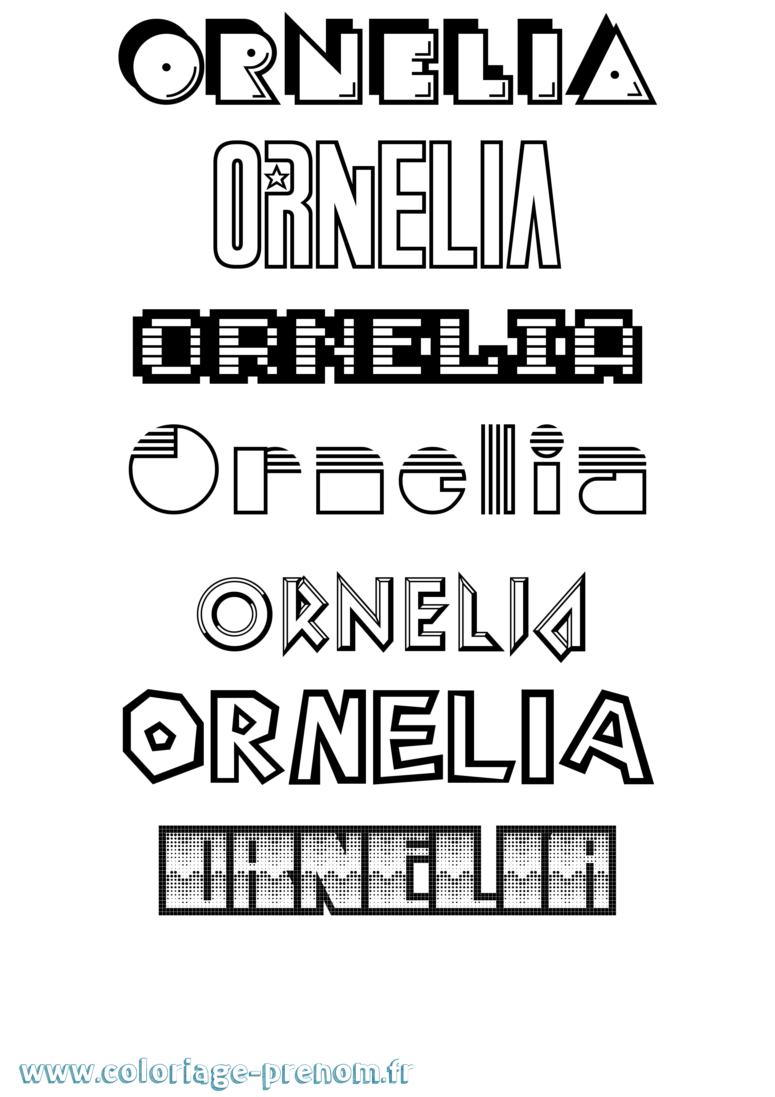Coloriage Ornelia Jeux Vidéos Coloriage prénom Ornelia Jeux Vidéos