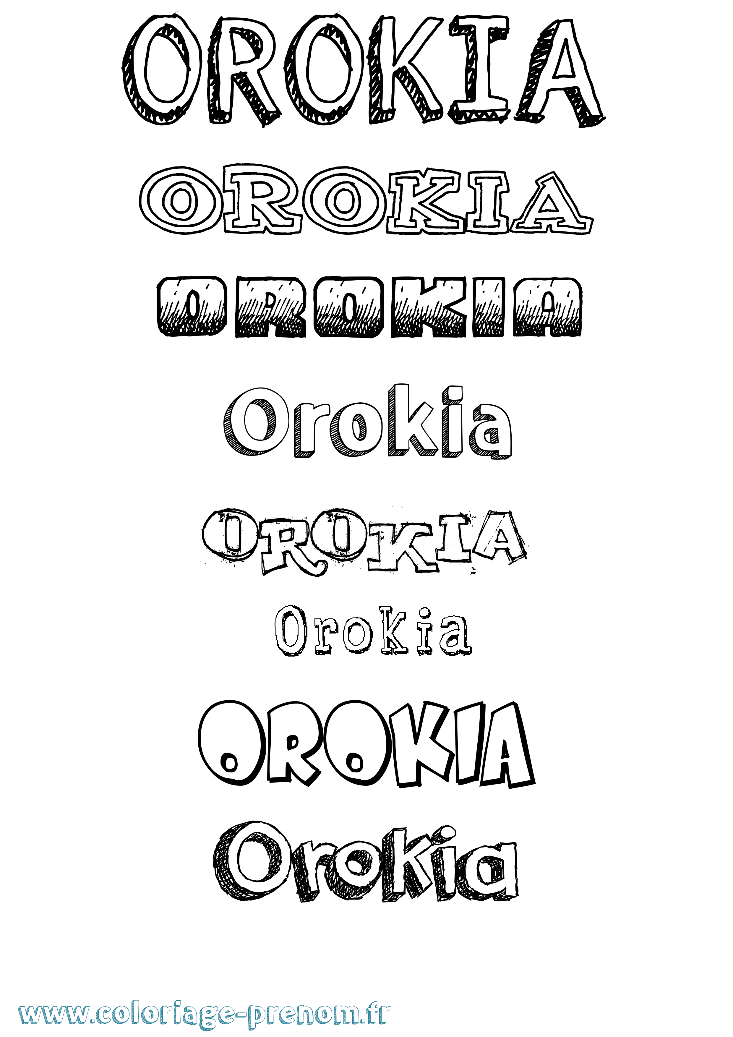Coloriage Orokia Dessiné Coloriage prénom Orokia Dessiné