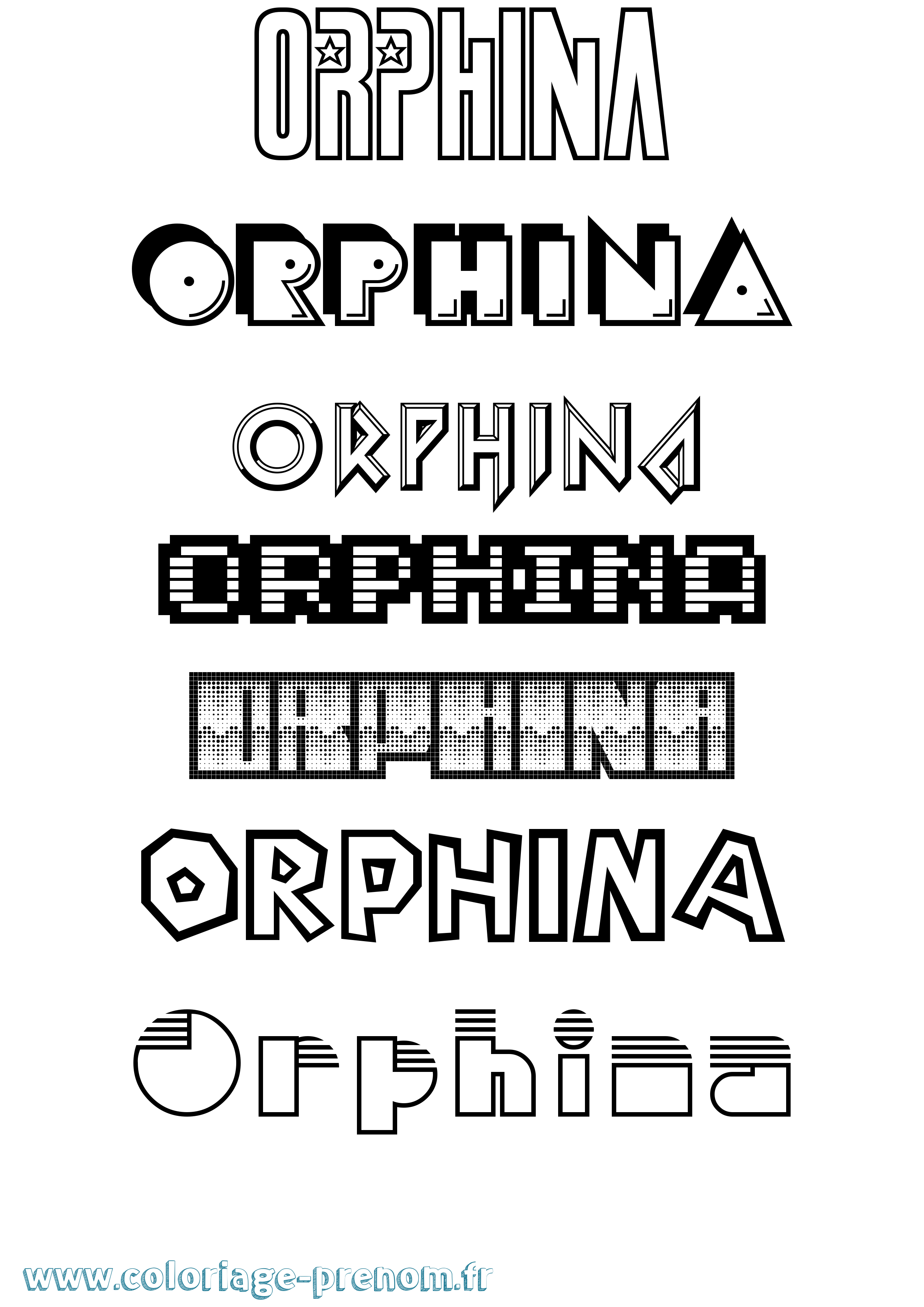 Coloriage Orphina Jeux Vidéos Coloriage prénom Orphina Jeux Vidéos