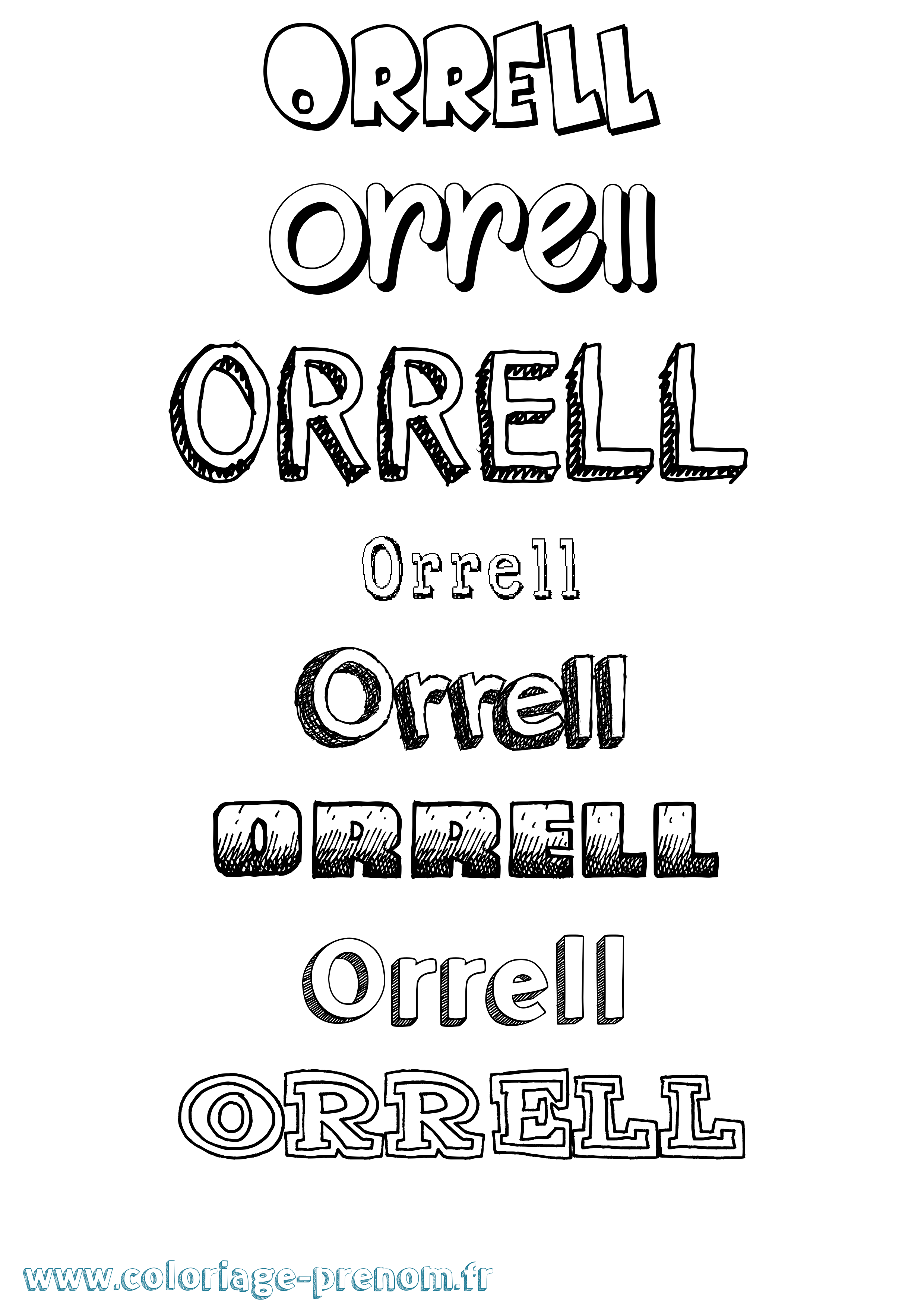 Coloriage Orrell Dessiné Coloriage prénom Orrell Dessiné