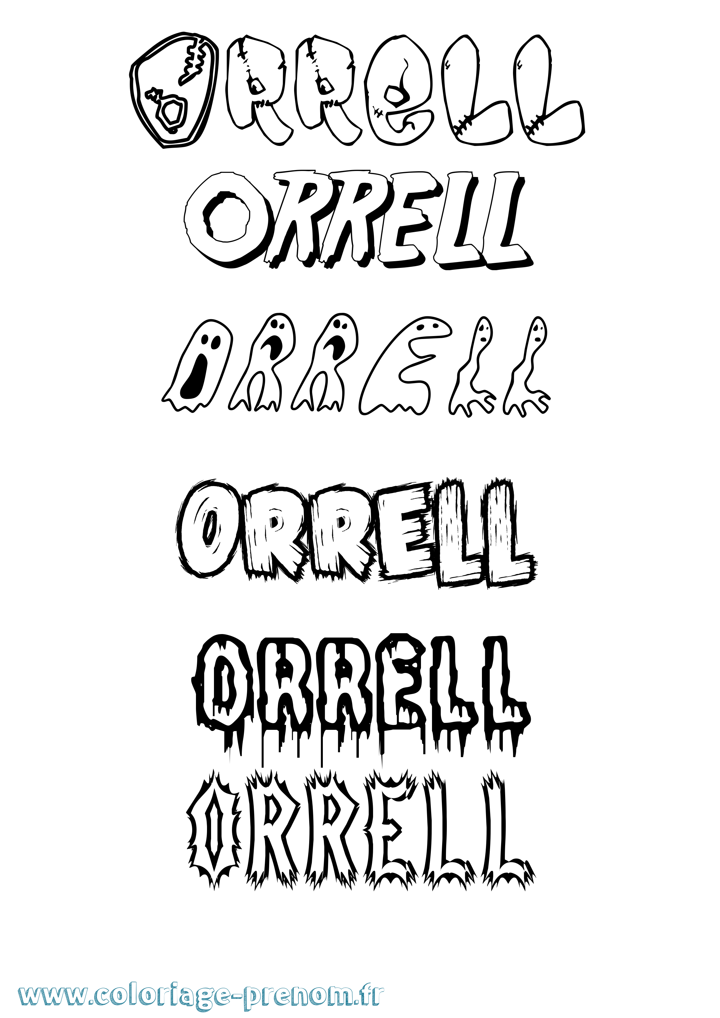 Coloriage Orrell Frisson Coloriage prénom Orrell Frisson