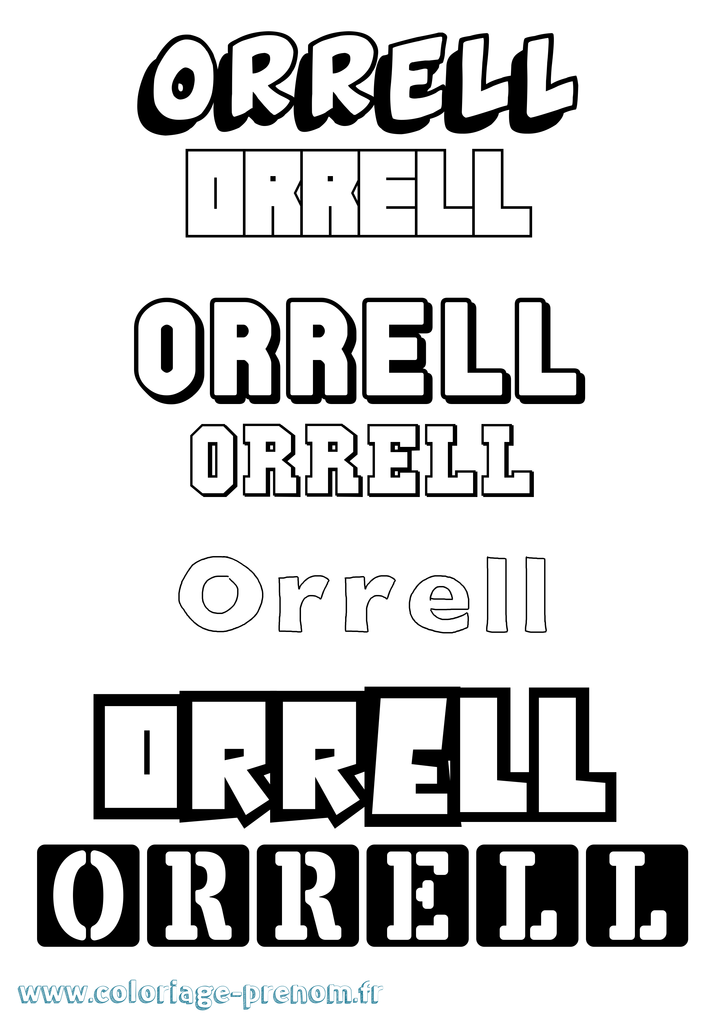 Coloriage Orrell Simple Coloriage prénom Orrell Simple