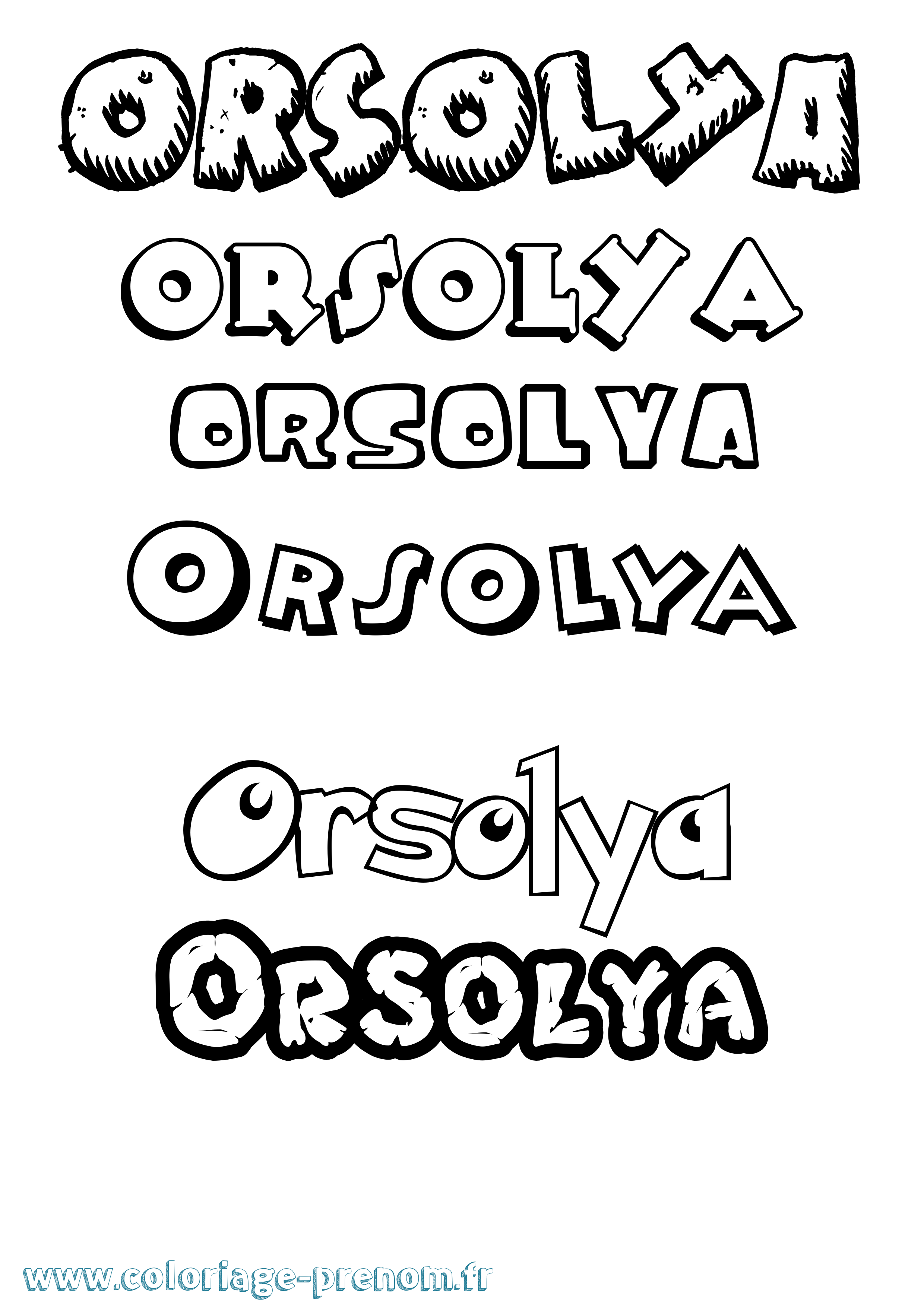 Coloriage Orsolya Dessin Animé Coloriage prénom Orsolya Dessin Animé