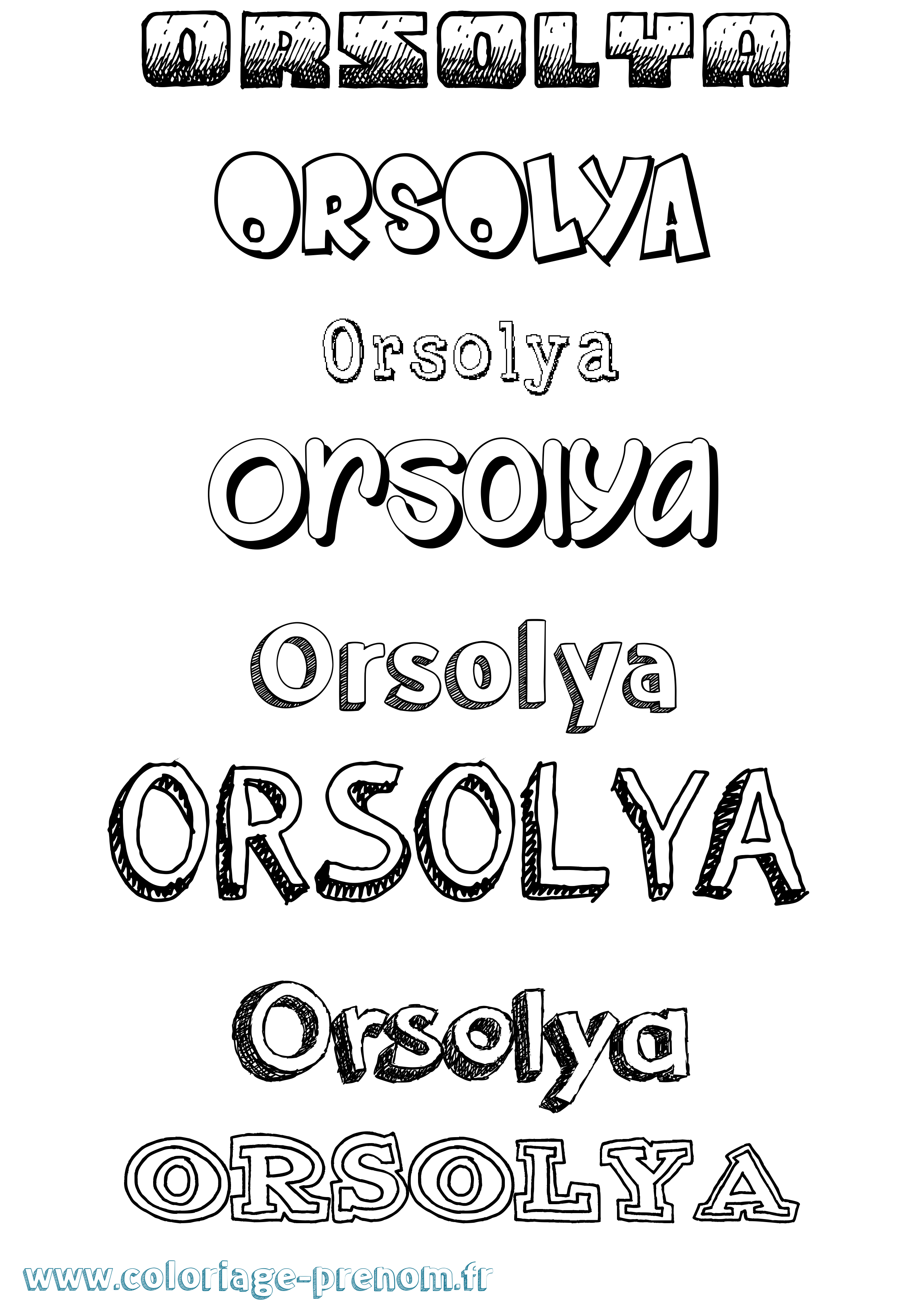 Coloriage Orsolya Dessiné Coloriage prénom Orsolya Dessiné