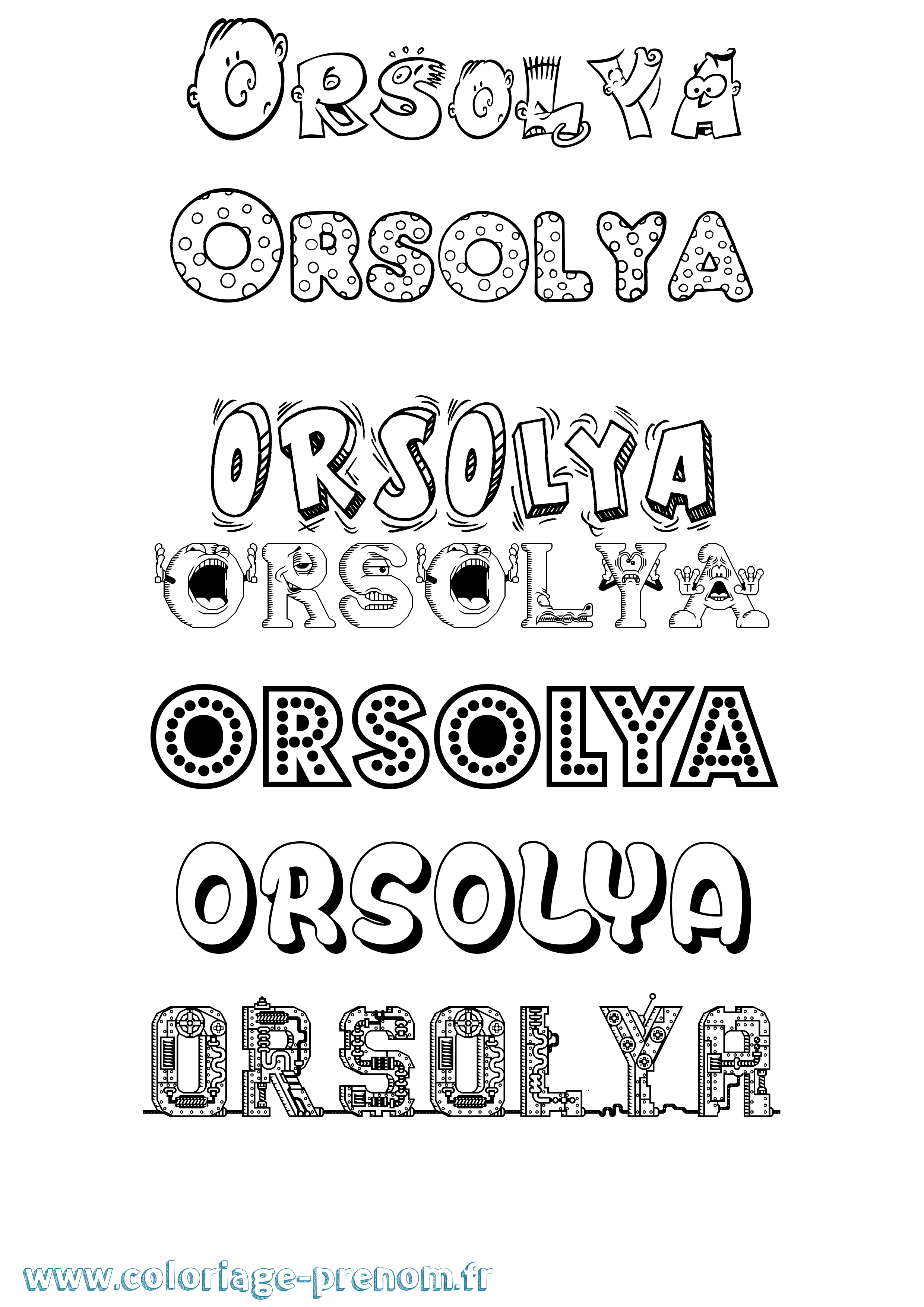 Coloriage Orsolya Fun Coloriage prénom Orsolya Fun