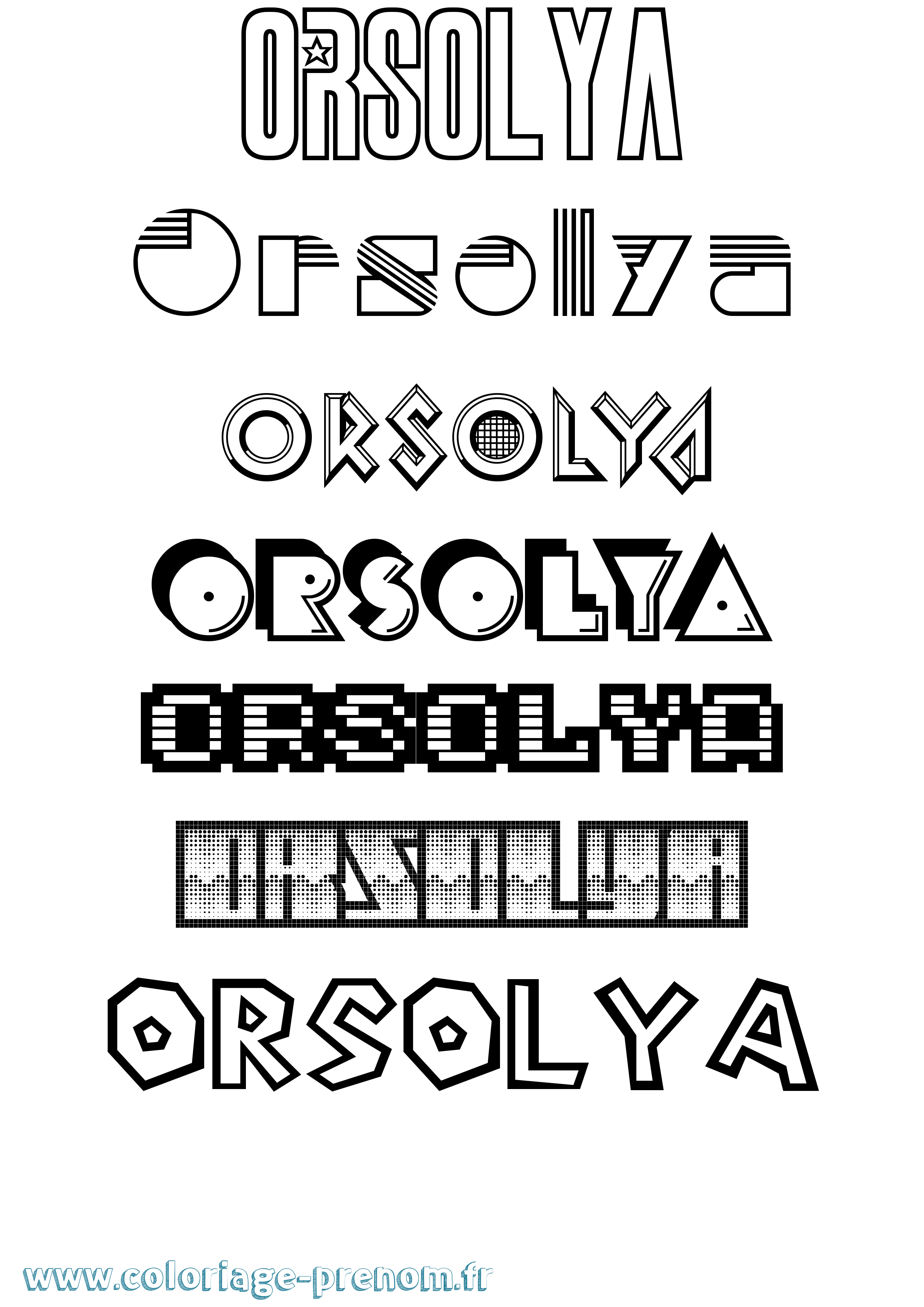 Coloriage Orsolya Jeux Vidéos Coloriage prénom Orsolya Jeux Vidéos
