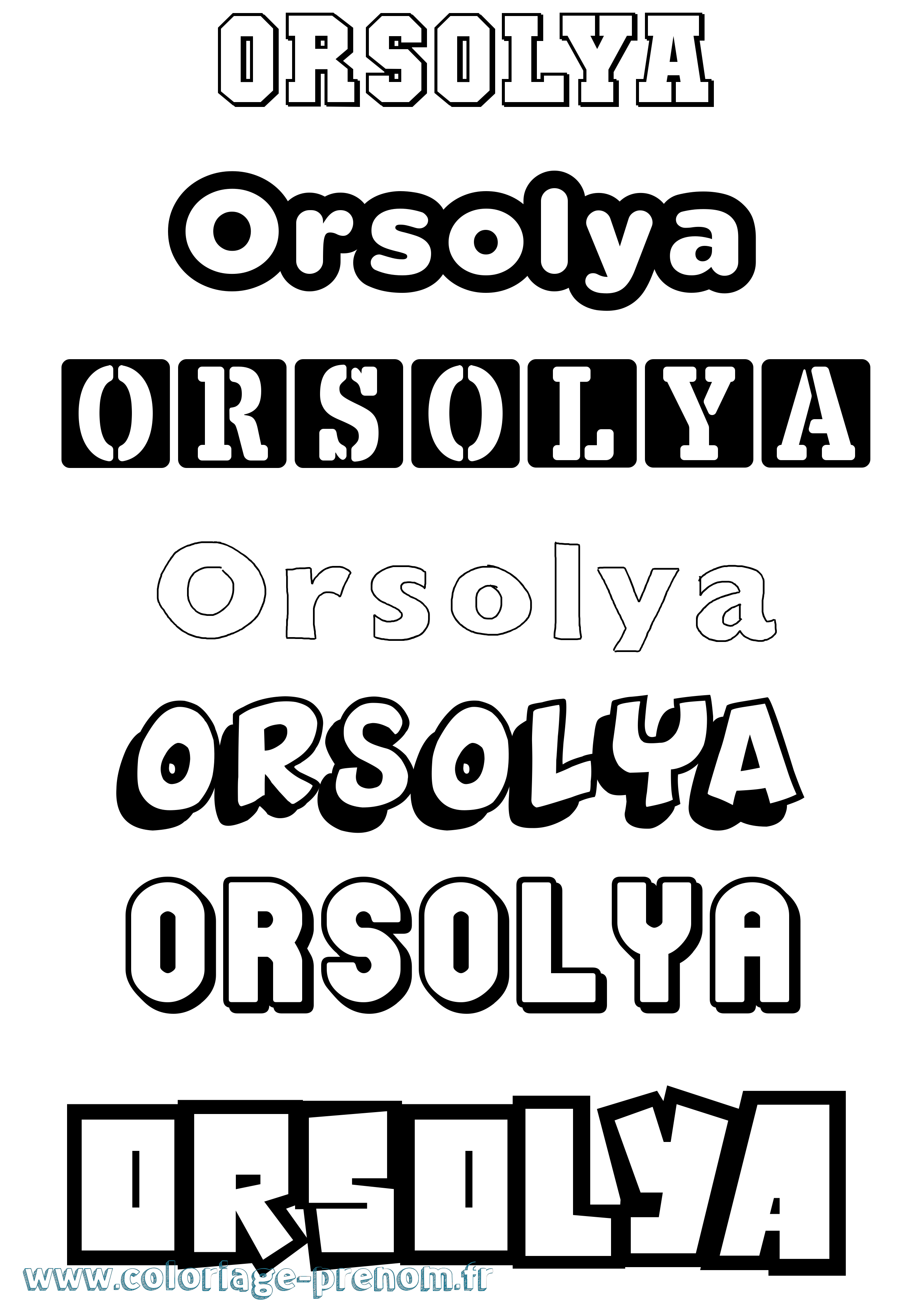 Coloriage Orsolya Simple Coloriage prénom Orsolya Simple