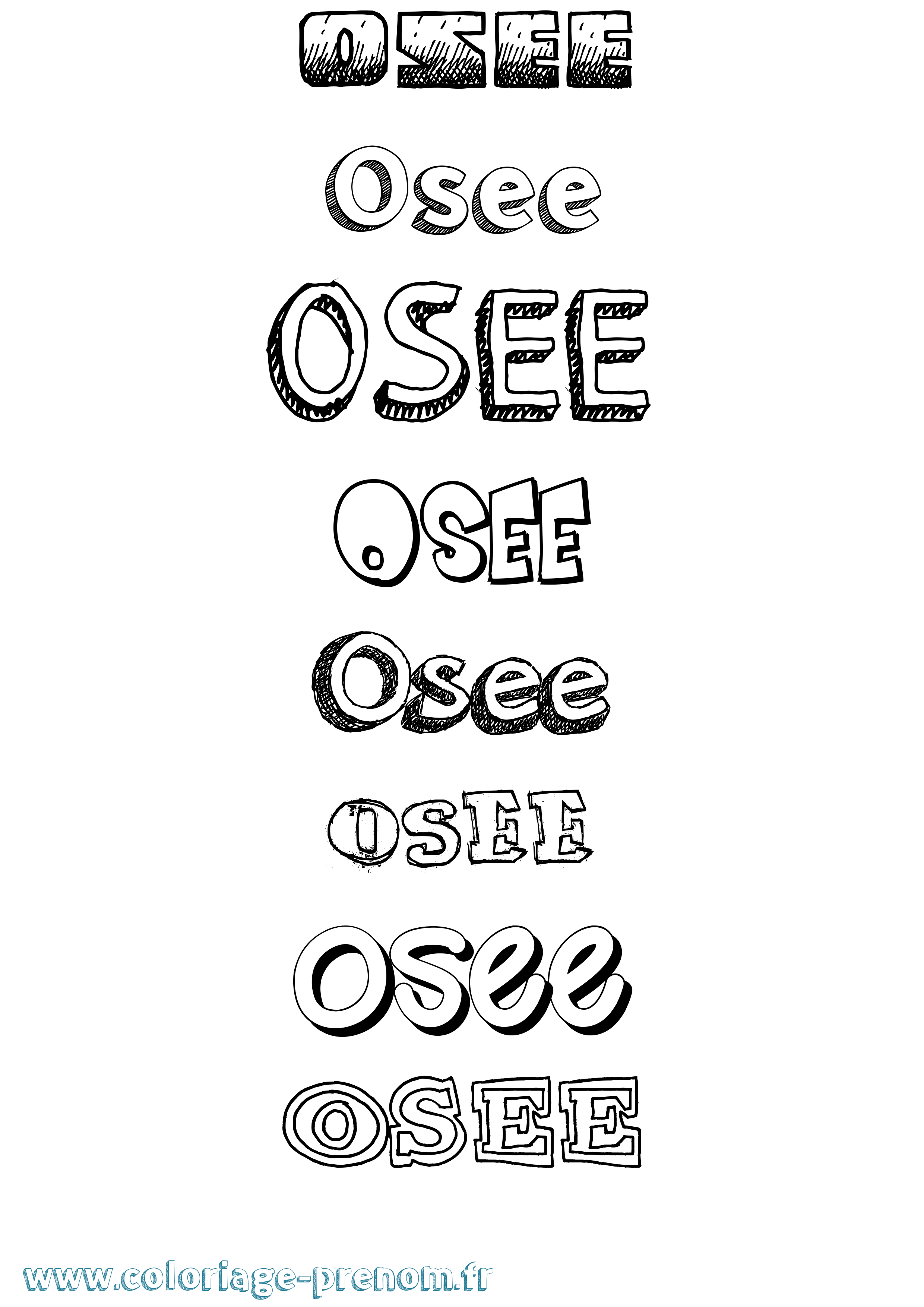 Coloriage Osee Dessiné Coloriage prénom Osee Dessiné