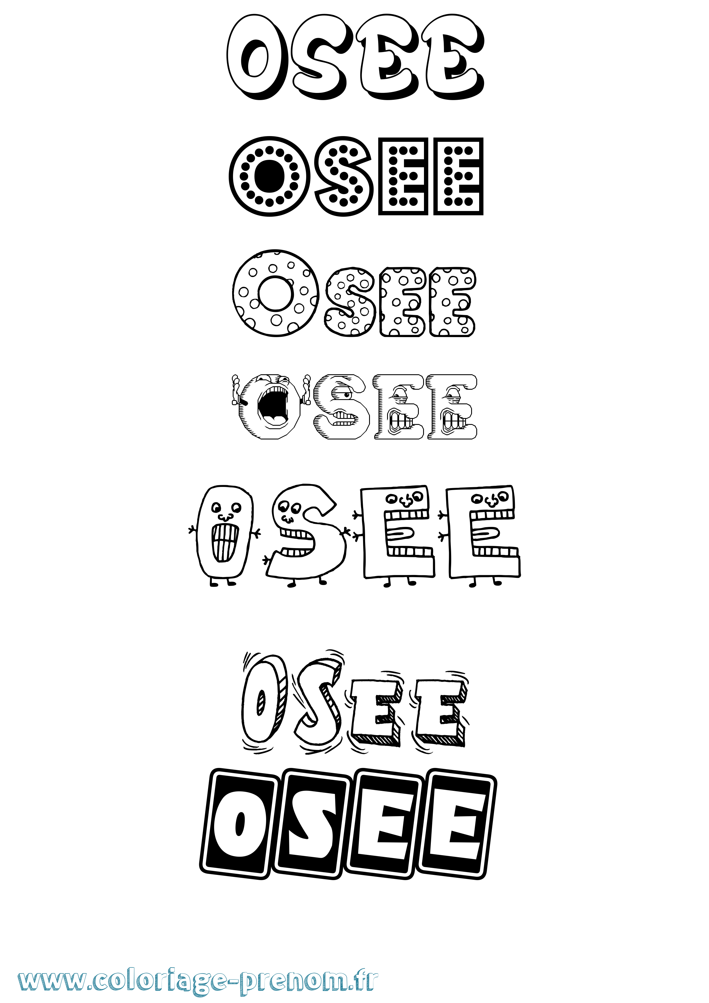 Coloriage Osee Fun Coloriage prénom Osee Fun