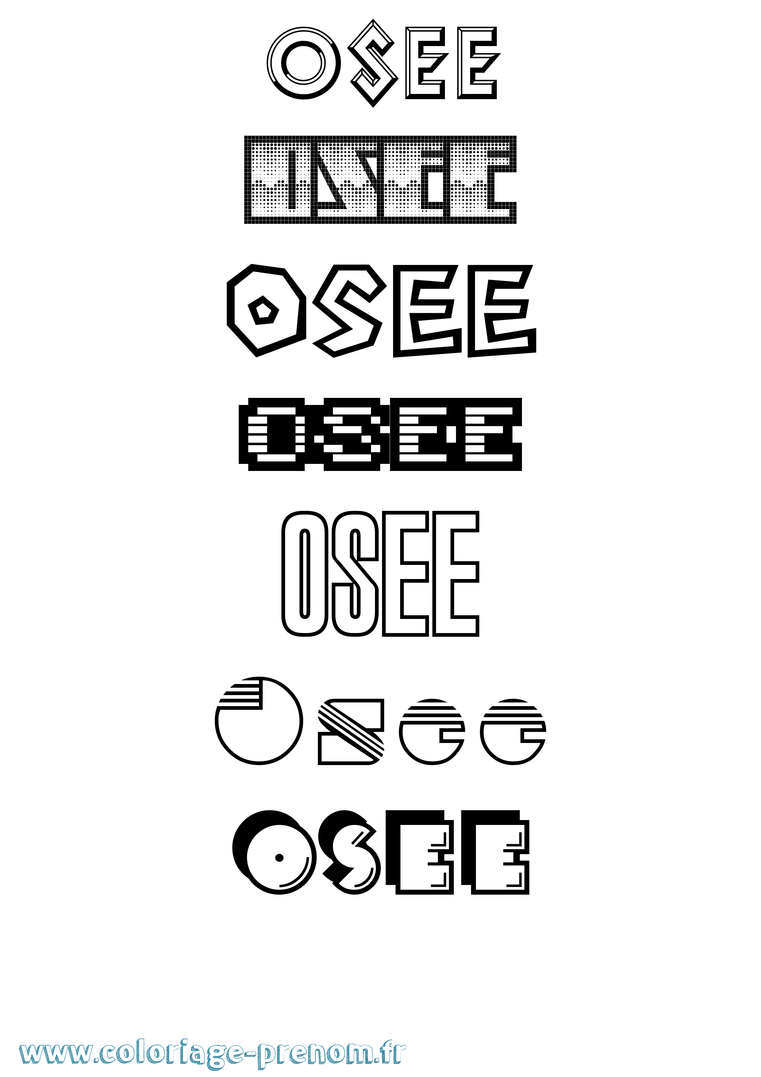 Coloriage Osee Jeux Vidéos Coloriage prénom Osee Jeux Vidéos